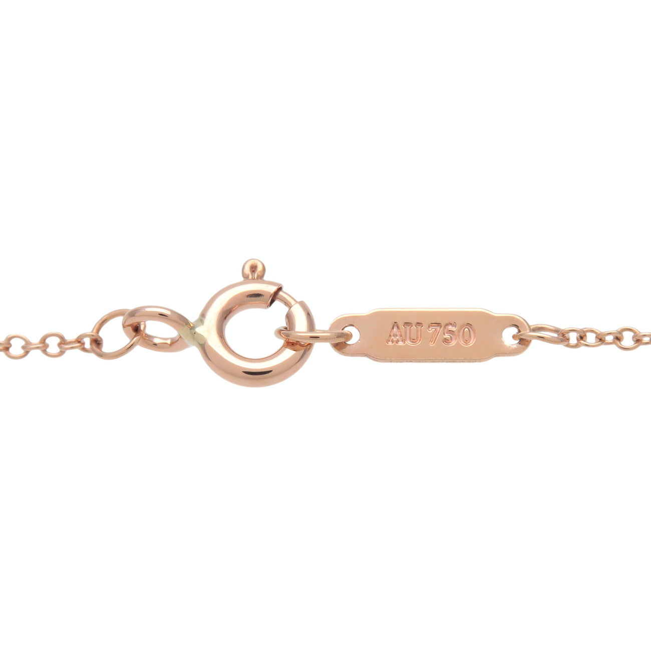 Tiffany & Co Metro Cross Mini 11P Daimond Necklace 750PG Rose Gold