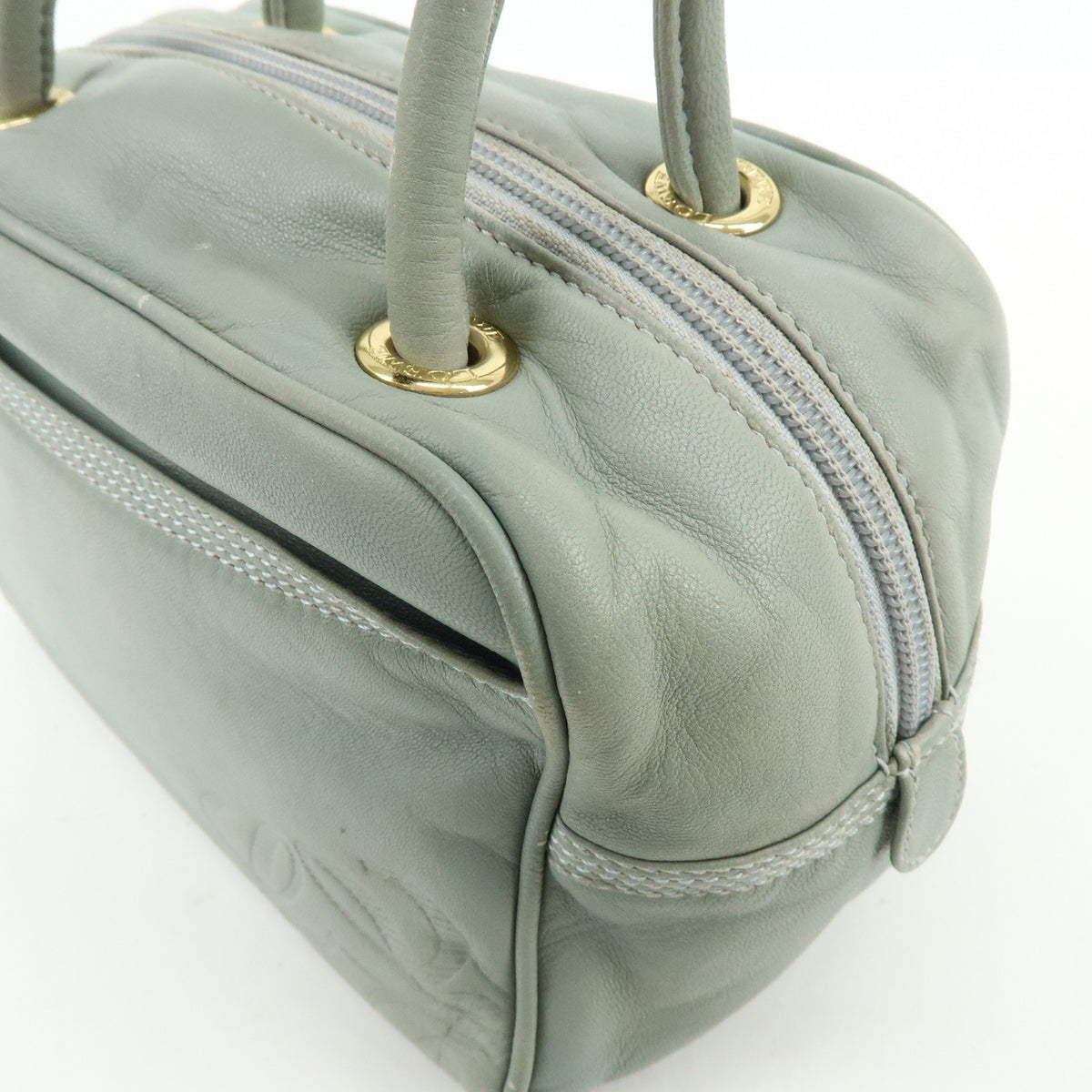 LOEWE Anagram Nappa Leather Mini Hand Bag Blue