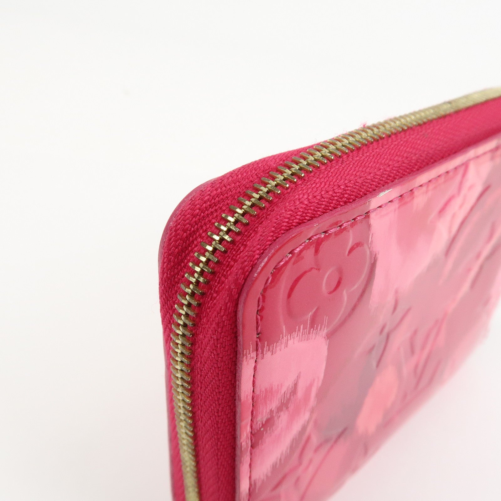 Louis Vuitton Monogram Vernis Flower Ikat Zippy Wallet Rose M90030