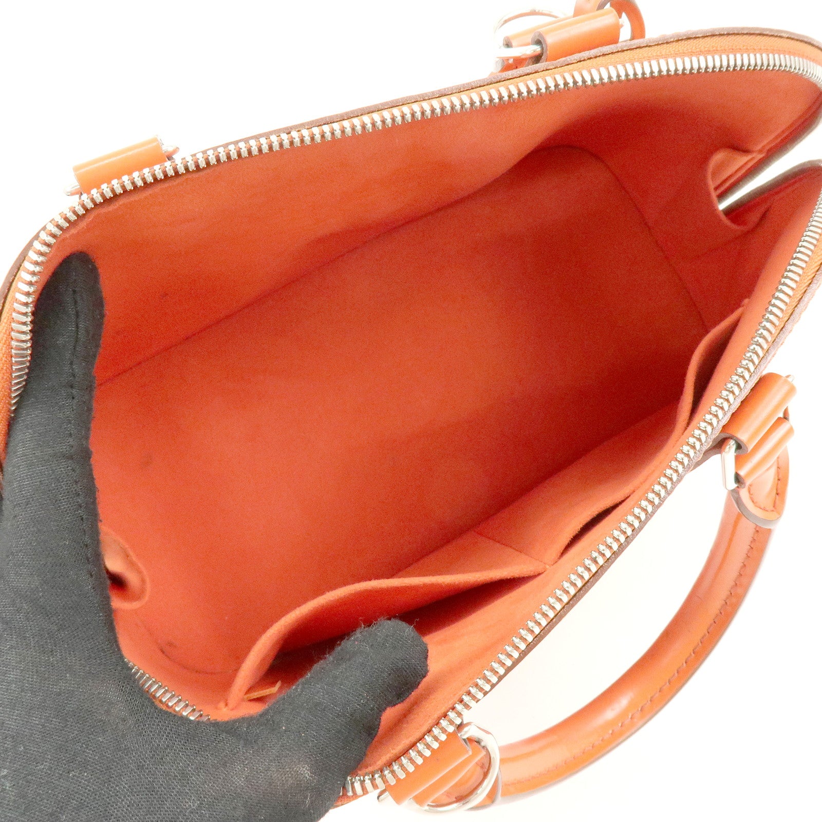 Louis Vuitton Epi Leather Alma PM Hand Bag Pimont Orange M40623
