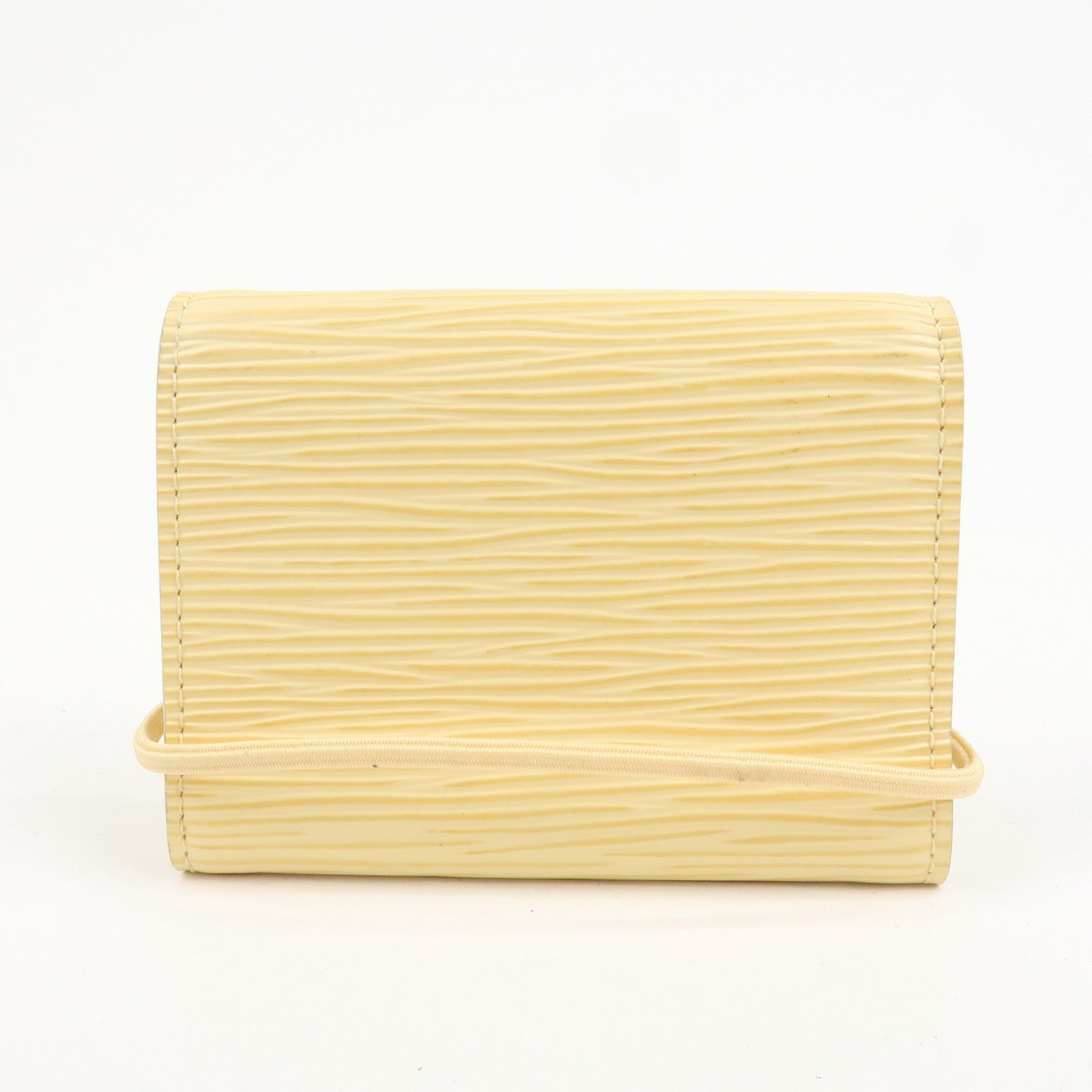 Louis Vuitton Epi Portefeuille Elastic Coin Purse Vanilla M6346A