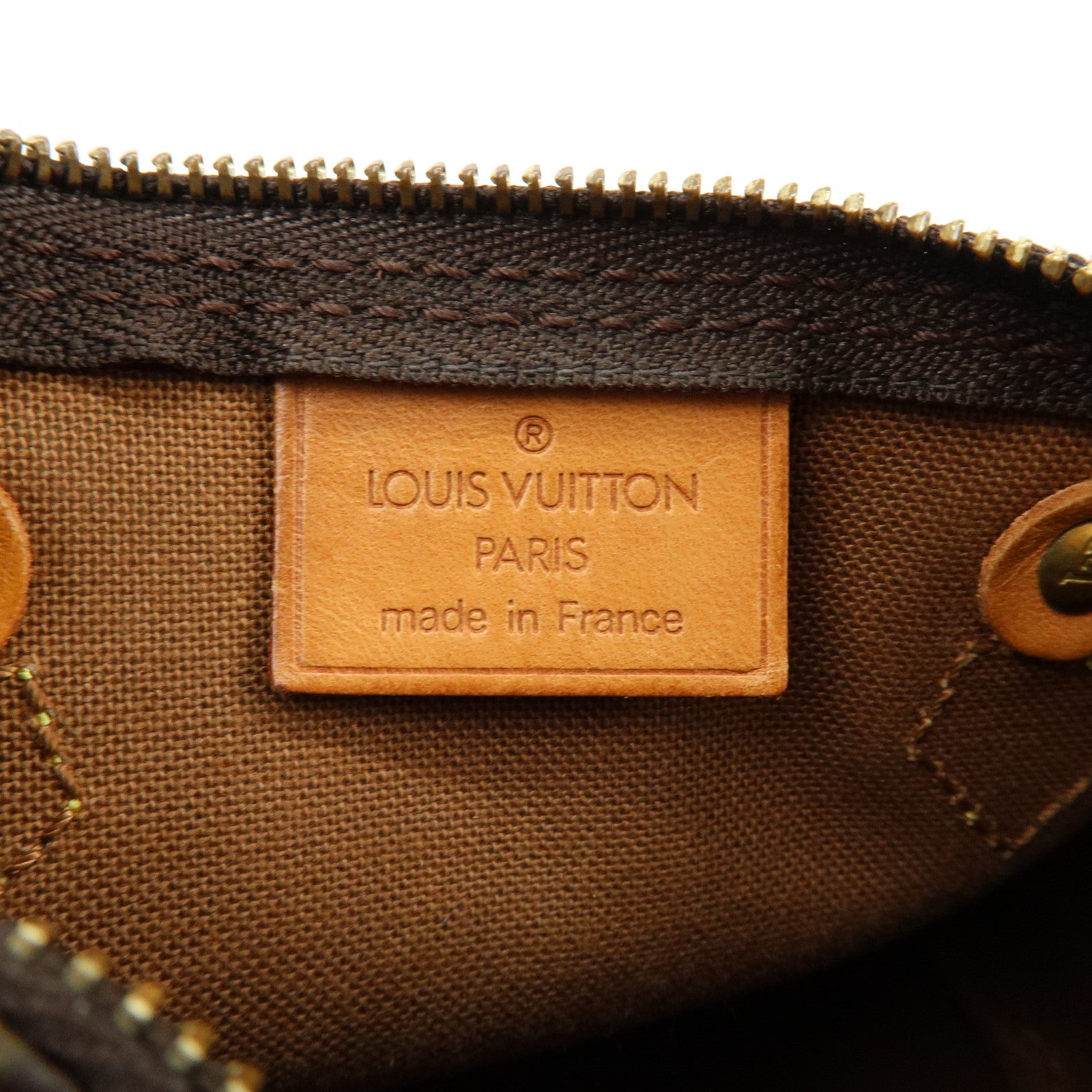 Louis Vuitton Monogram Mini Speedy Hand Bag Brown M41534