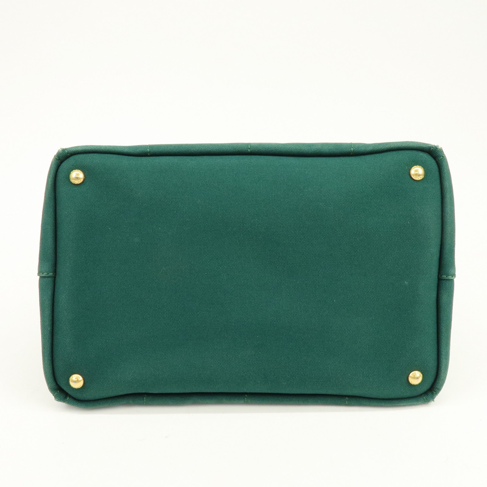 PRADA Triangle Logo Canapa Canvas 2Way Bag Shoulder Hand Bag Green