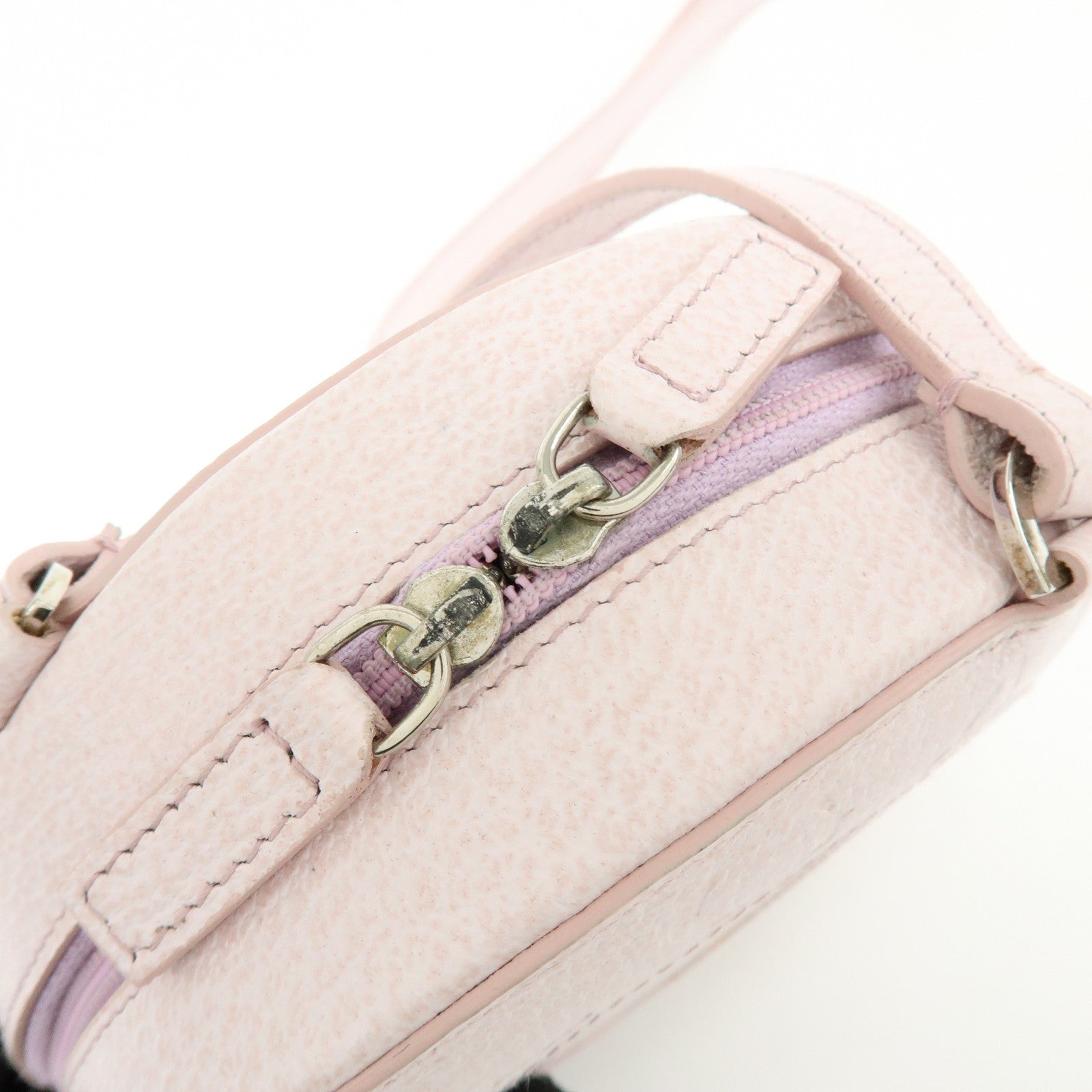 BVLGARI B-Zero1 Yo-Yo Leather Shoulder Bag Crossbody Bag Light Pink