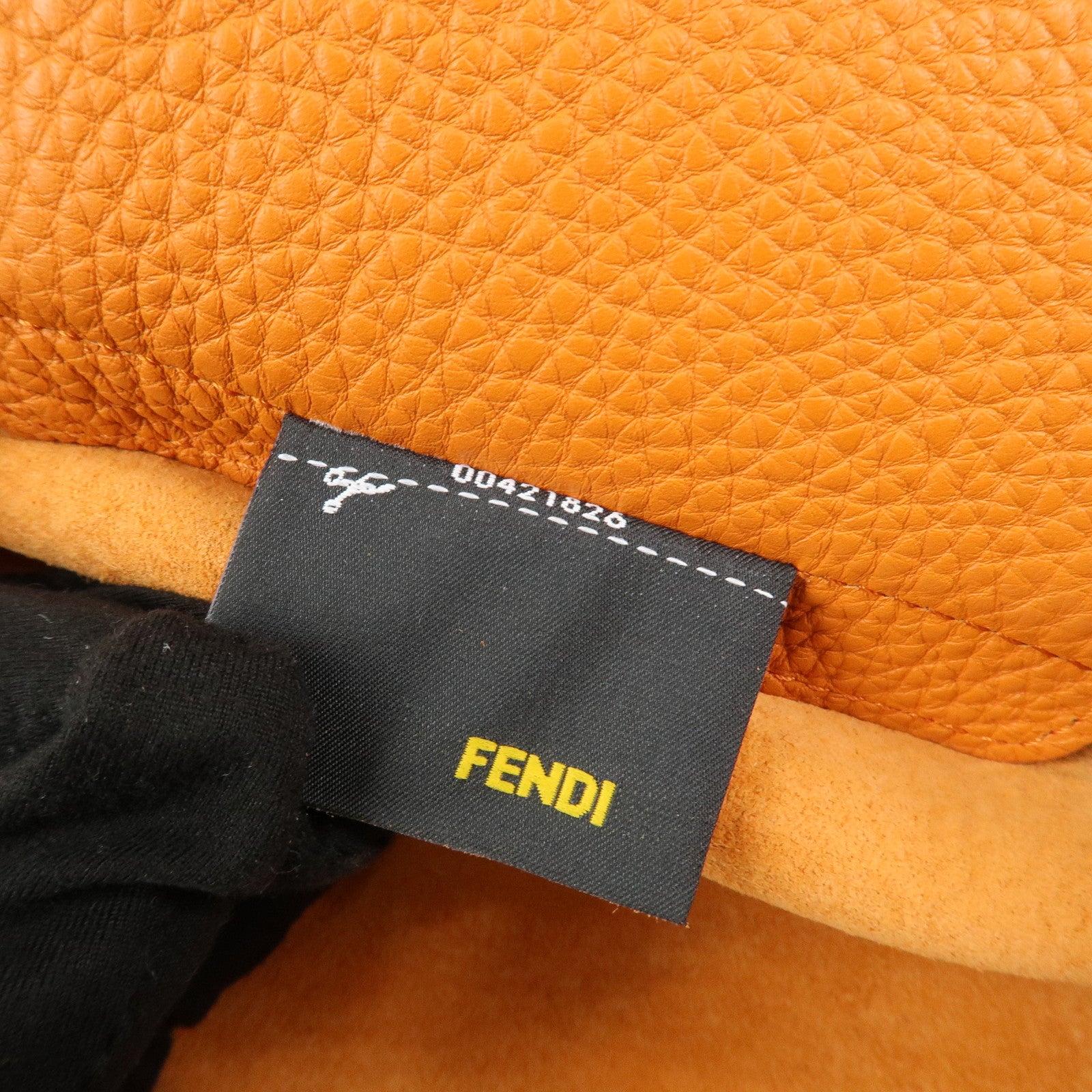 FENDI Selleria Carla Leather Tote Bag Shoulder Bag Gray 8BH257