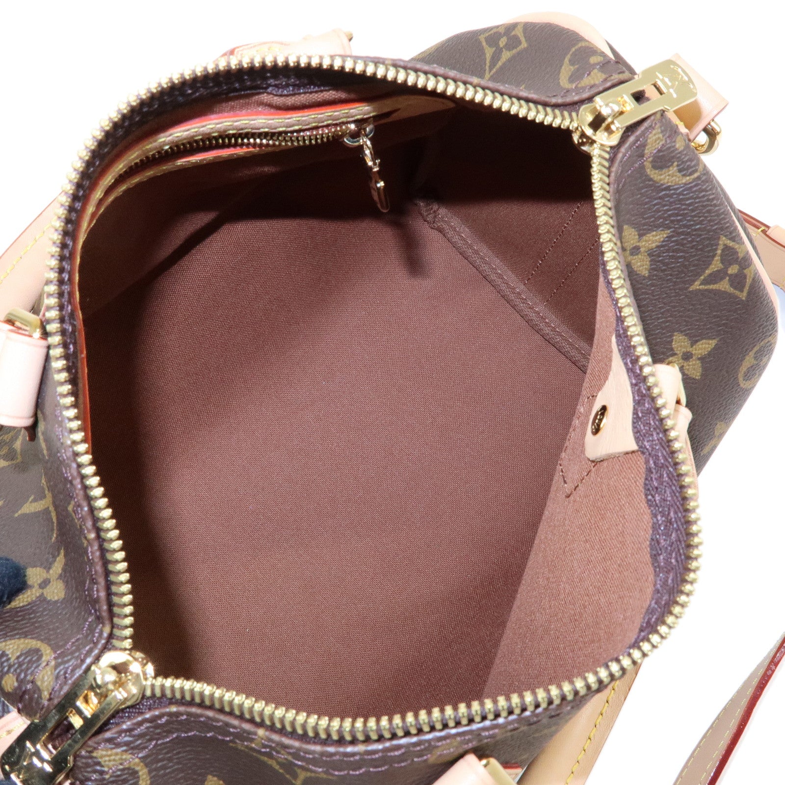 Louis Vuitton Monogram Speedy Bandouliere 25 2Way Bag Brown M46977