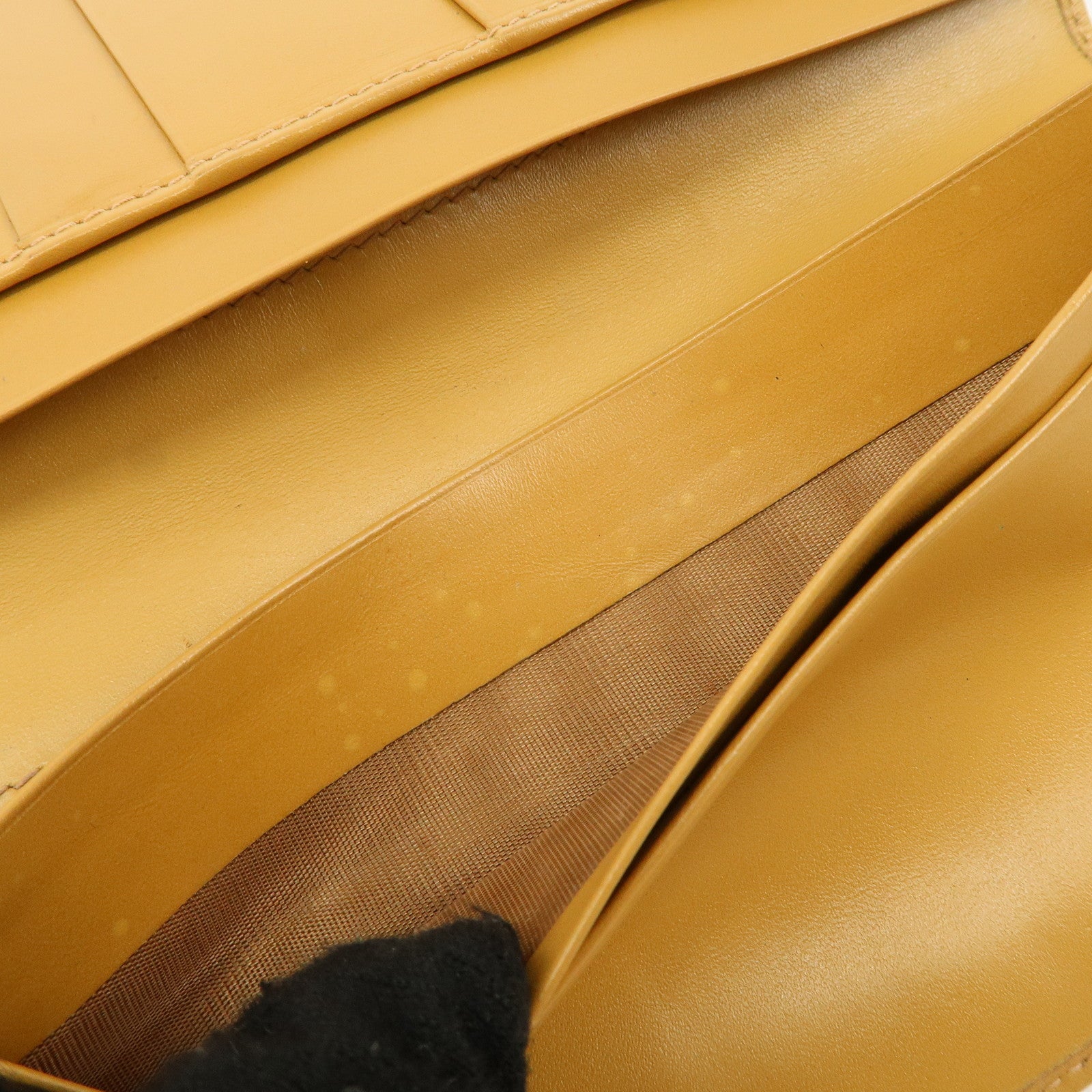 CELINE Macadam Set of 2 Long Wallet Leather Beige Dark Brown Used