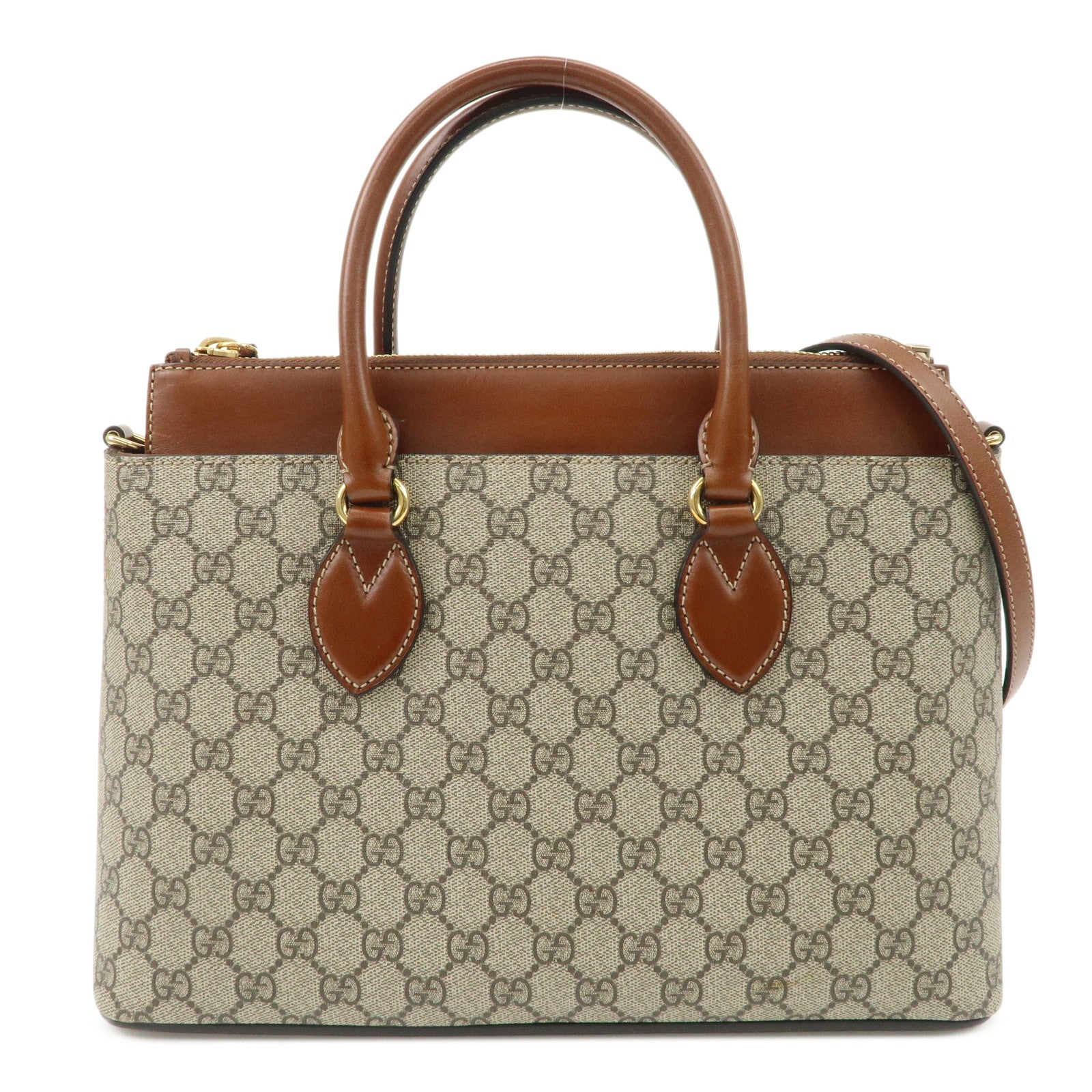 GUCCI GG Supreme GG Supreme 2WAY Bag Hand Bag Beige 409534