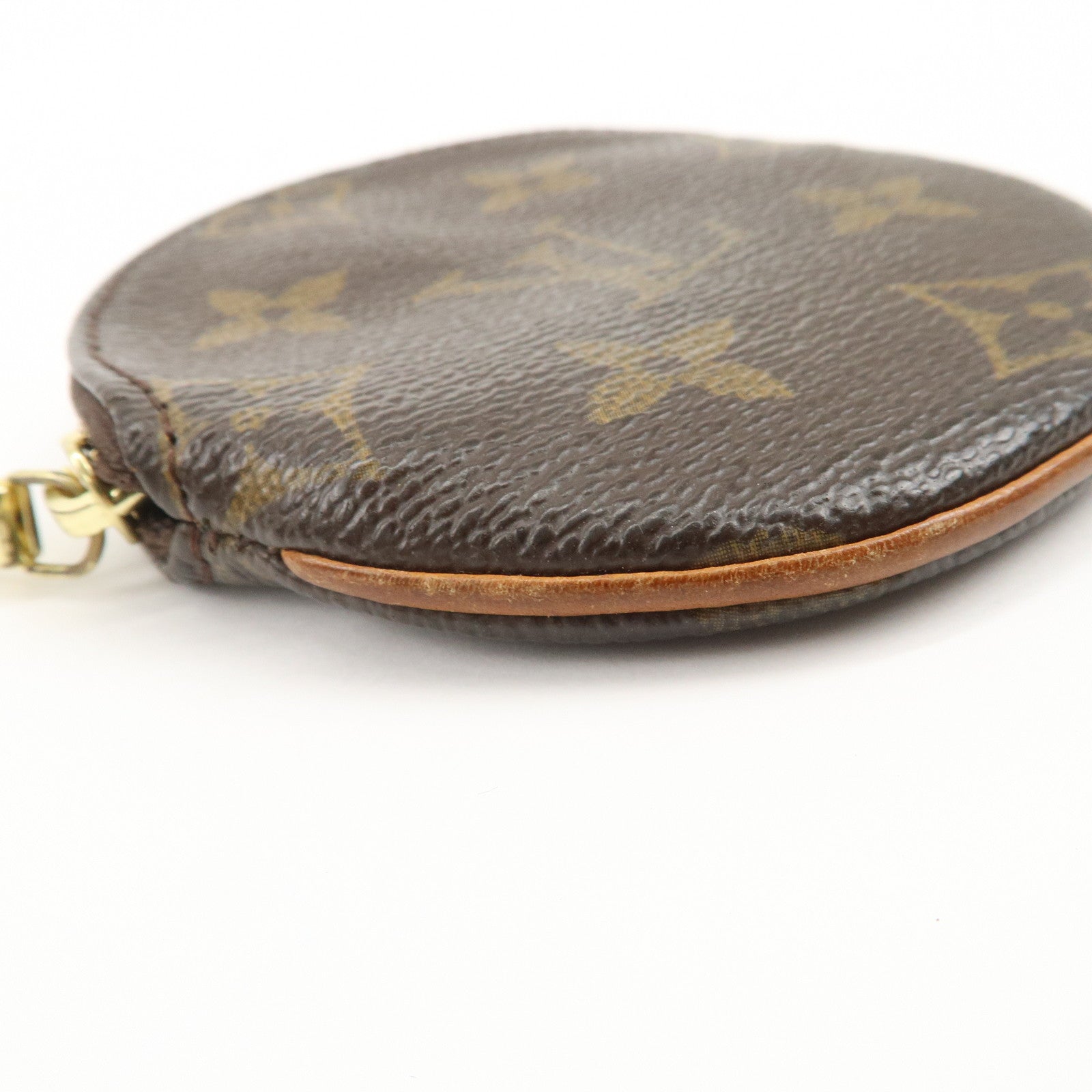 Louis Vuitton Monogram Porte Monnaie Rond Coin Case Brown M61926