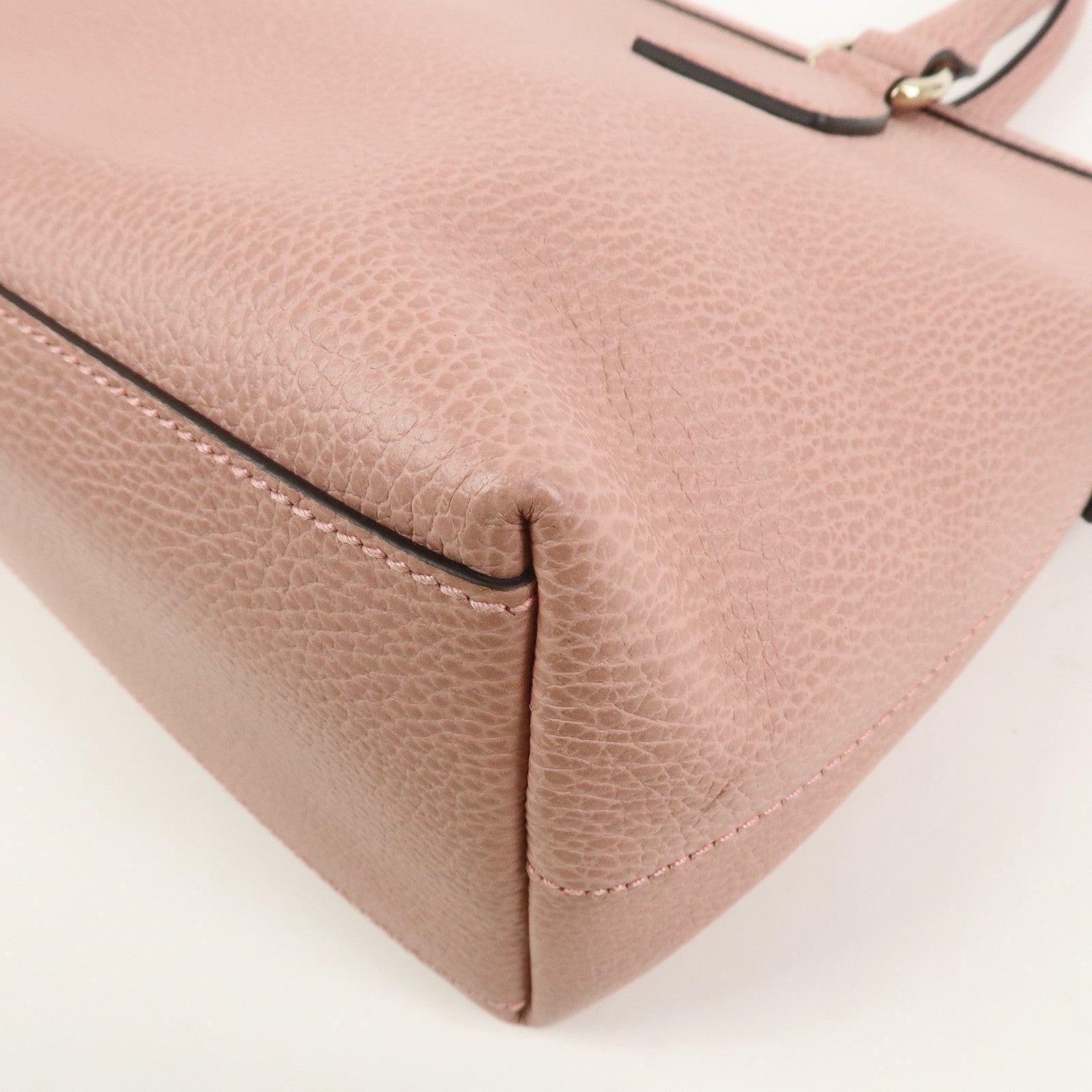 GUCCI Interlocking G Leather 2Way Hand Bag Shoulder Bag Pink 449659