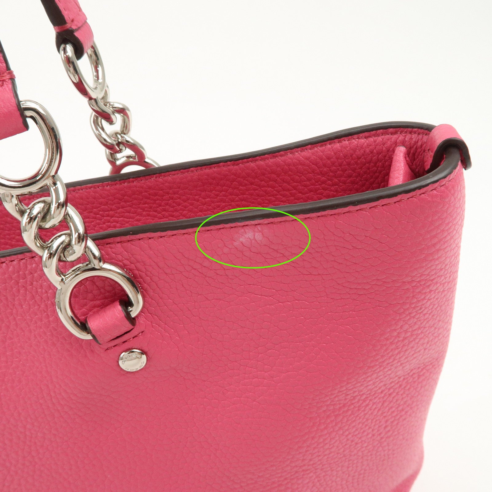 COACH Leather Set of 2 Shoulder Bag Tote Bag Black Pink