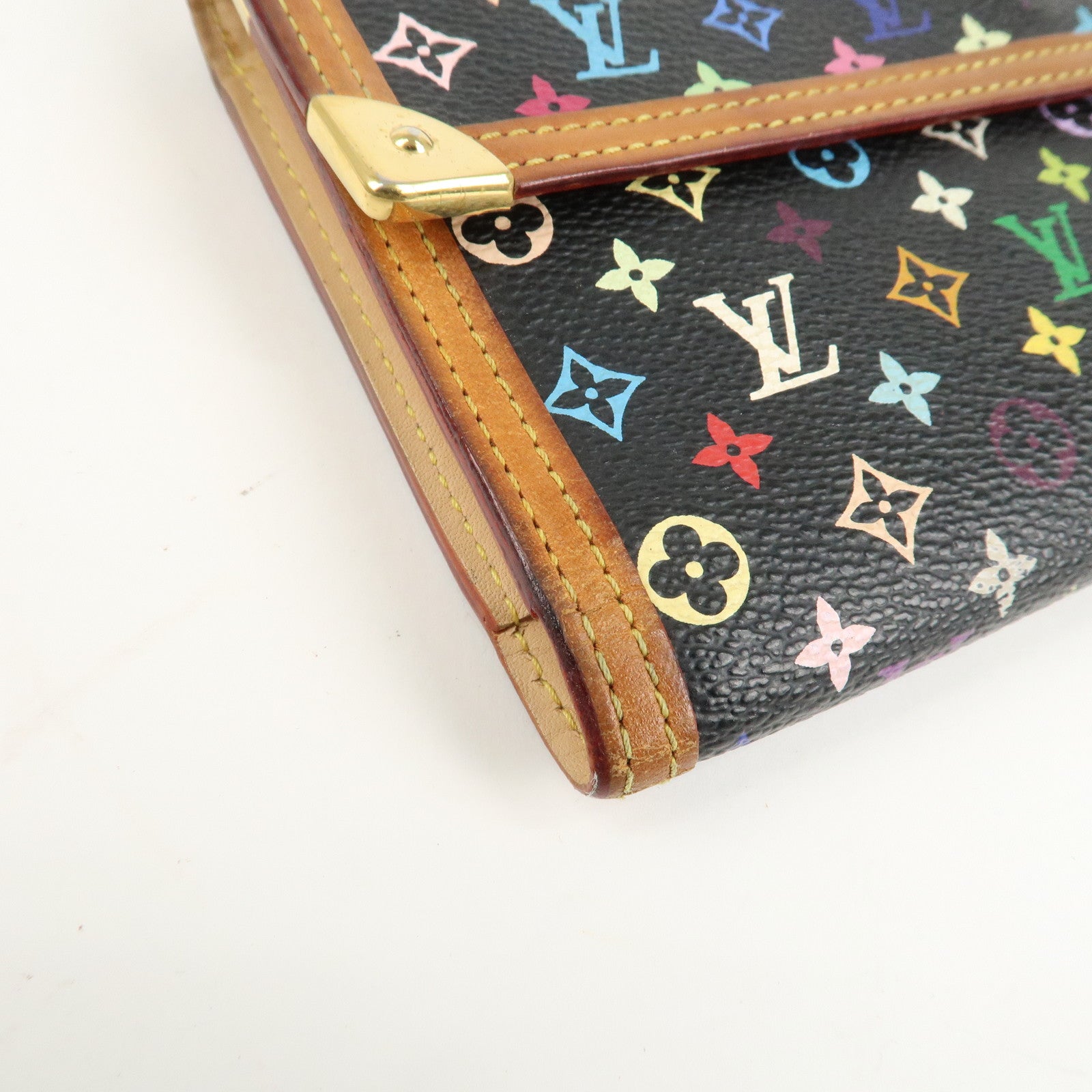 Louis Vuitton Monogram Multicolor Porte Trezor International M92658 Used