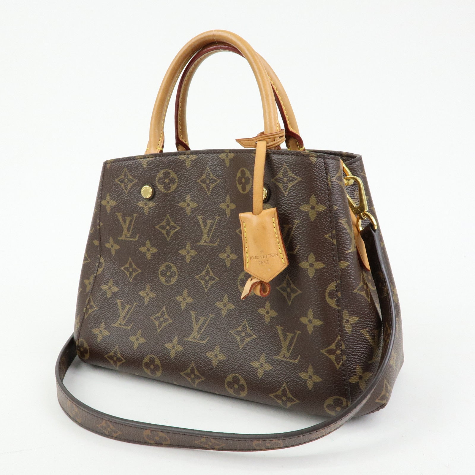 Louis Vuitton Monogram Montaigne BB 2Way Bag Hand Bag Brown M41055