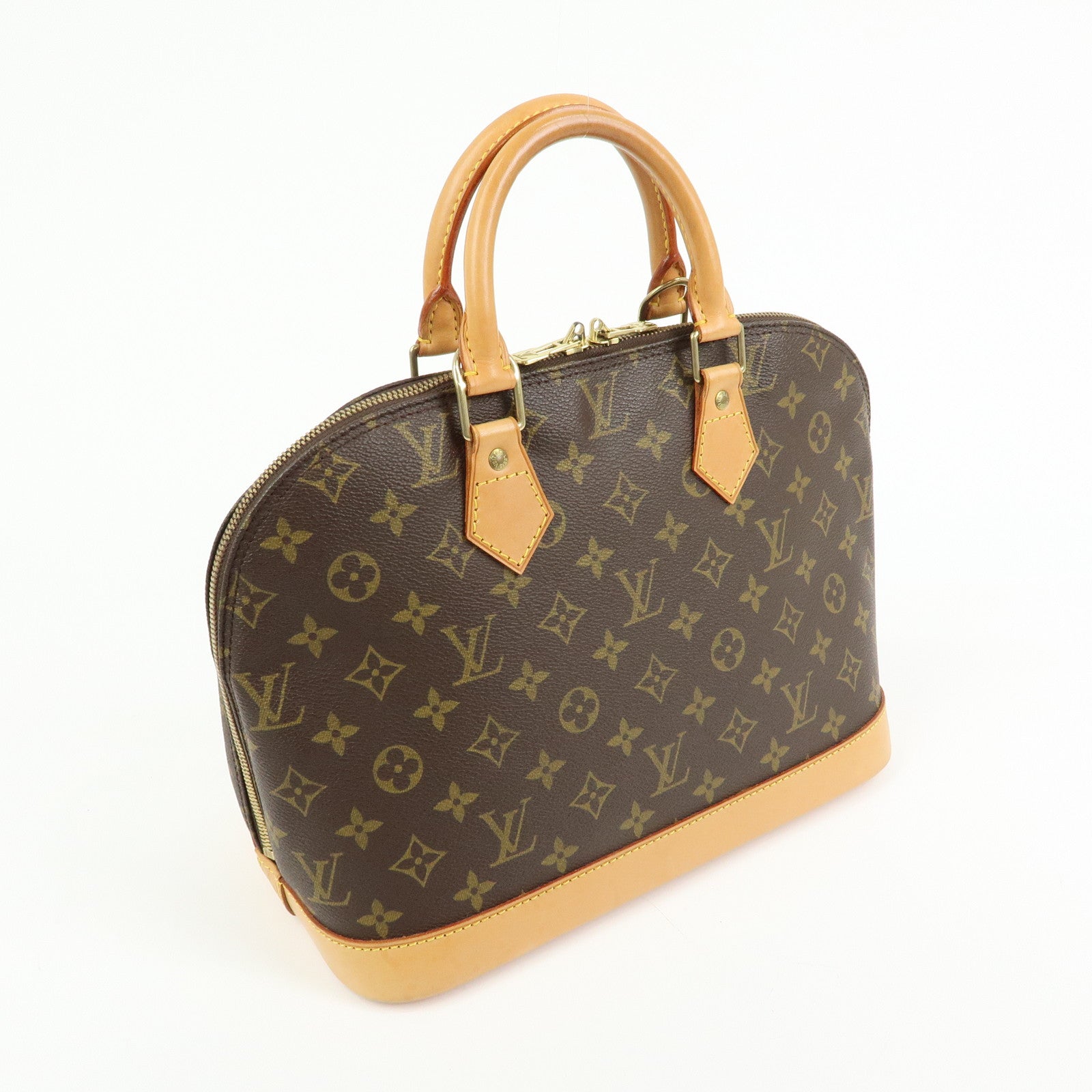 Louis Vuitton Monogram Alma Hand Bag Brown M51130