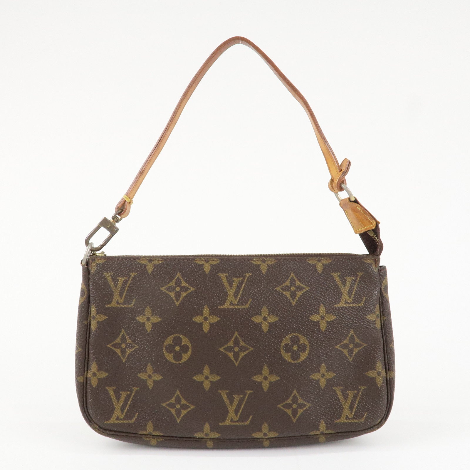 Louis Vuitton Monogram Pochette Accessoires Hand Bag Brown M51980 Used