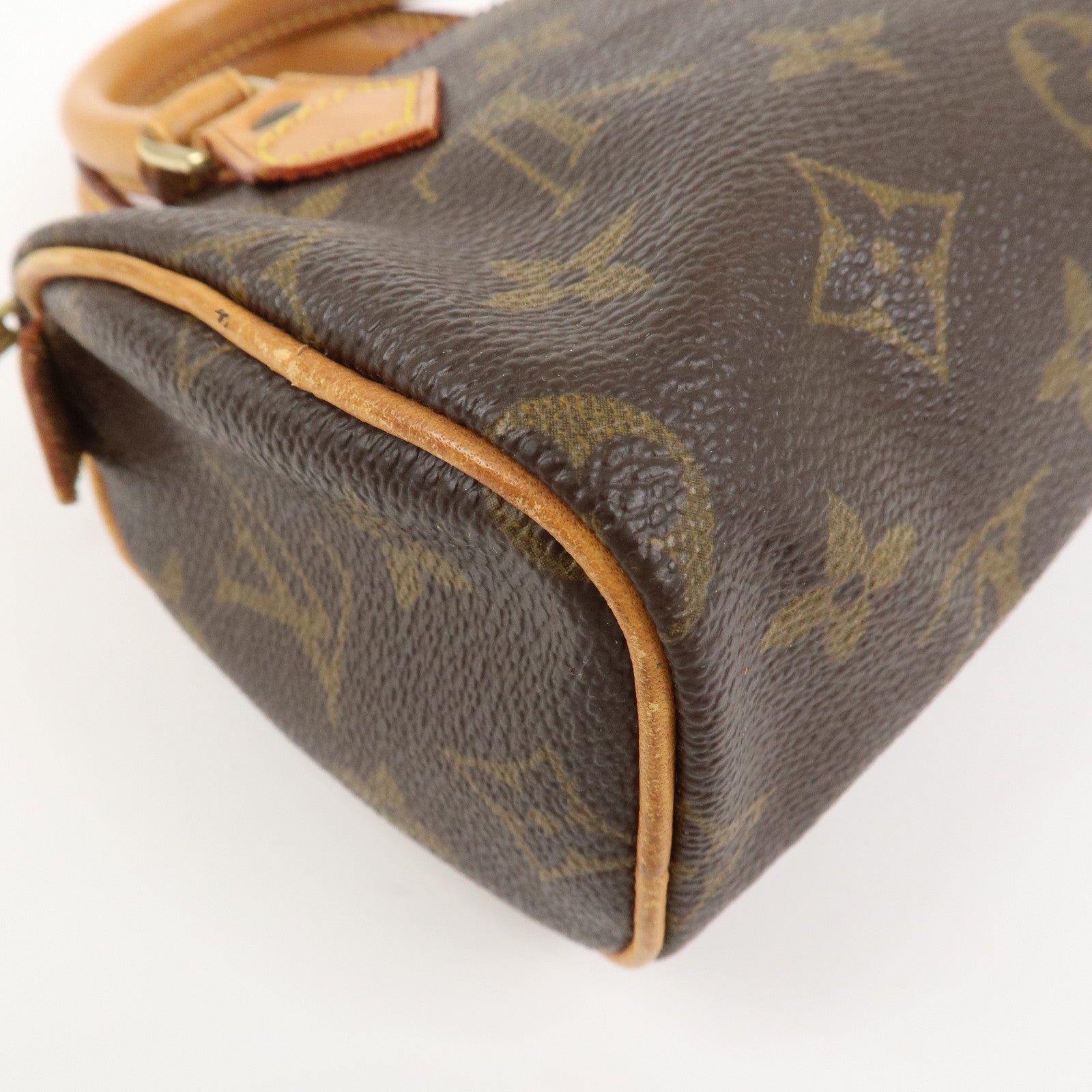 Louis Vuitton Monogram Mini Speedy Hand Bag Boston Bag Brown M41534