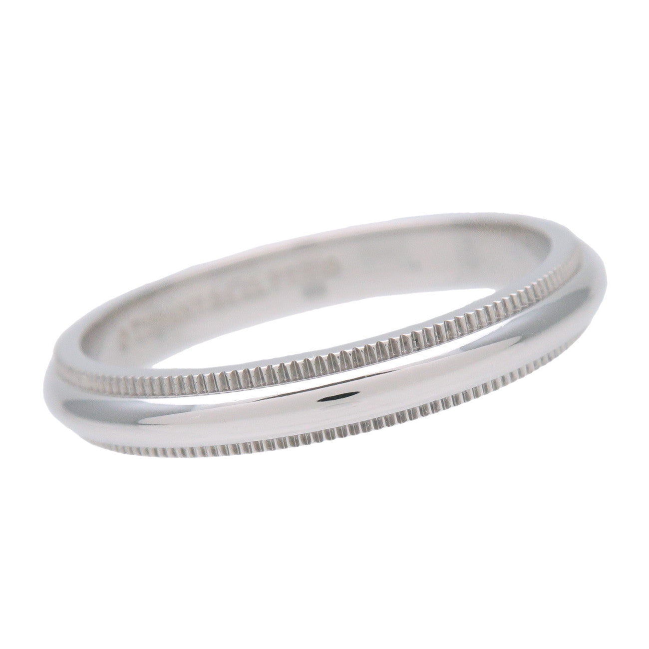 Tiffany & Co Milgrain Band Ring PT950 Platinum US7.5 EU55.5 HK16