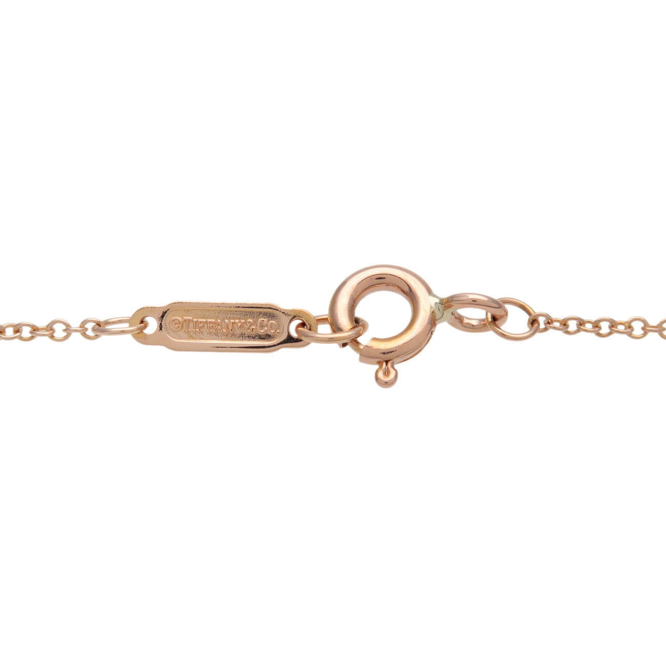 Tiffany & Co Atlas Bar 3P Diamond Necklace K18 750PG Rose Gold