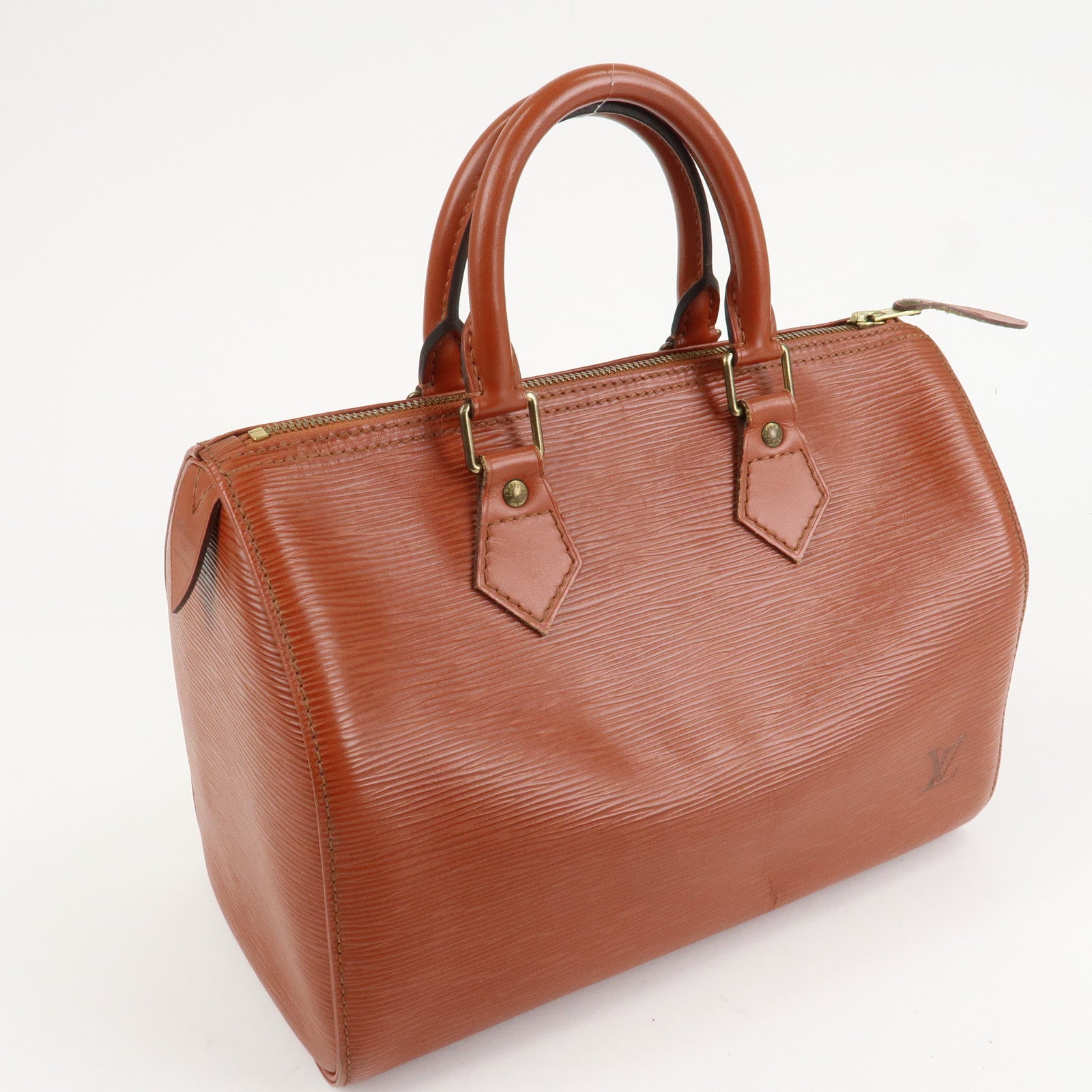 Louis Vuitton Epi Speedy 25 Hand Boston Bag Kenya Brown M43013 Used