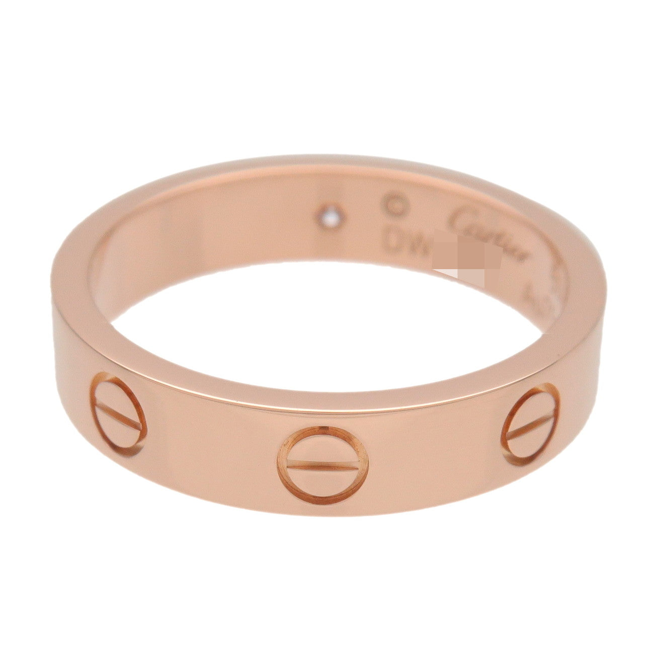 Cartier Mini Love 1P Diamond Ring K18 750PG #51 US5.75 EU51