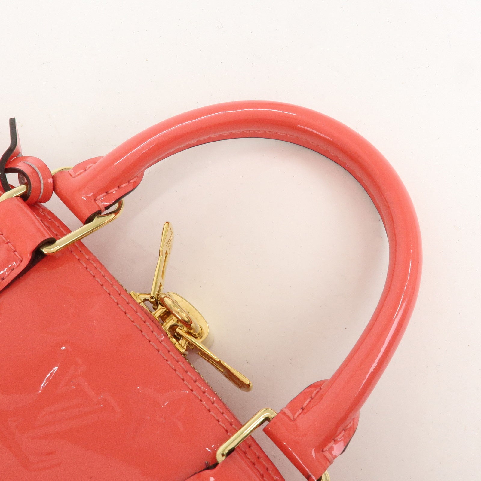 Louis Vuitton Monogram Vernis Alma BB 2Way Bag Hand Bag Rose Rich M90259