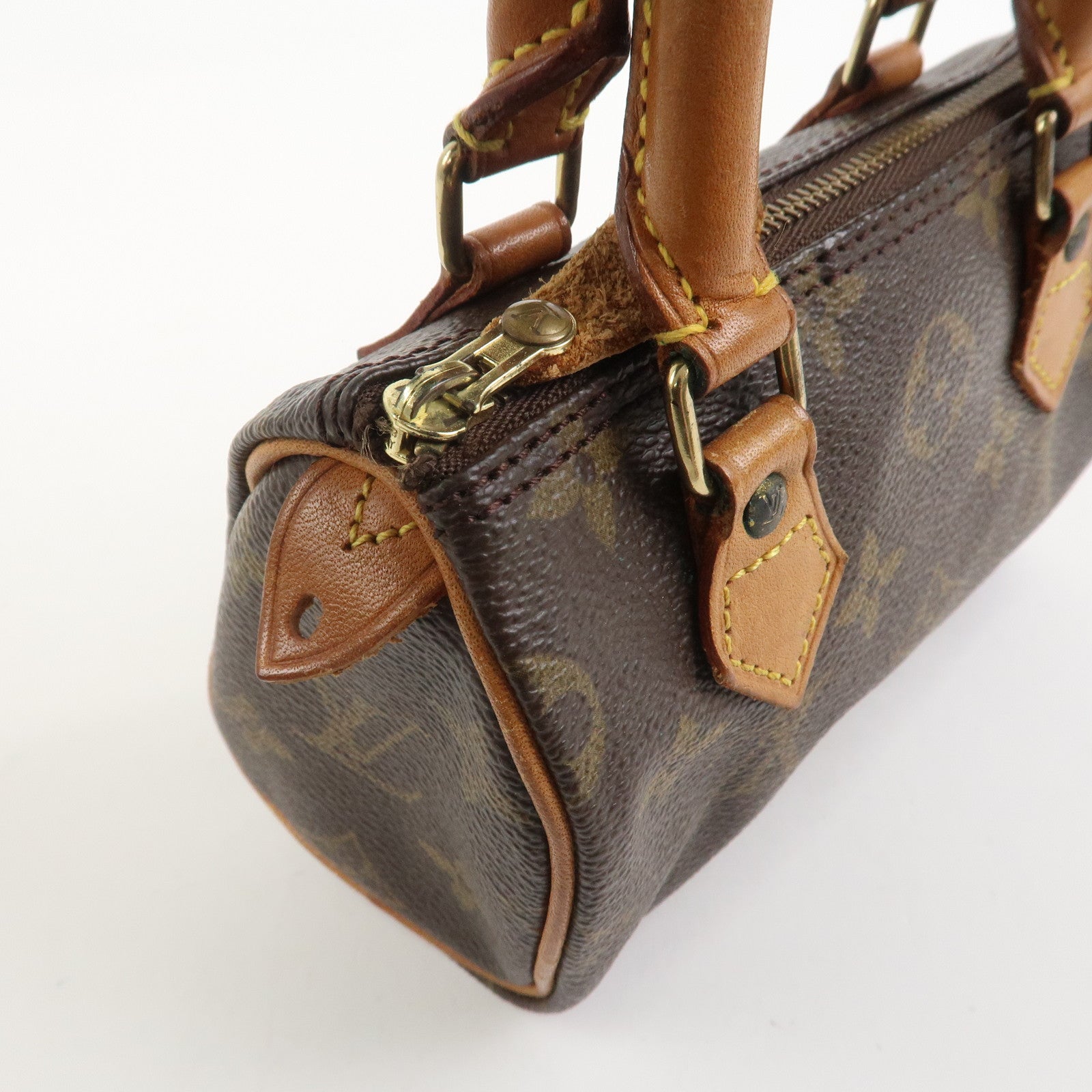 Louis Vuitton Monogram Mini Speedy Hand Bag Brown M41534