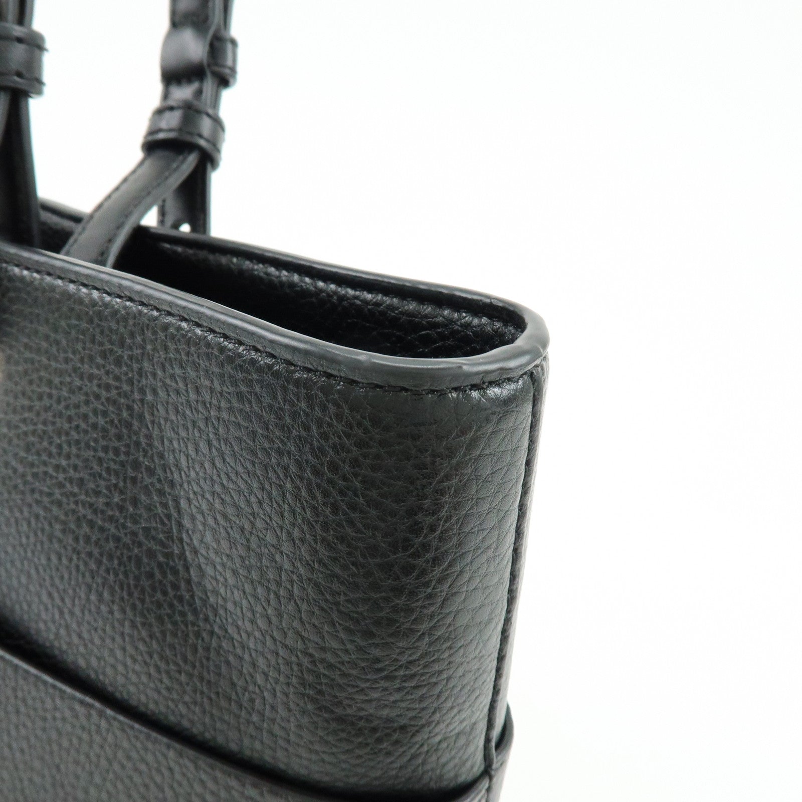 MICHAEL KORS Bedford Leather Shoulder Bag Tote Bag Black