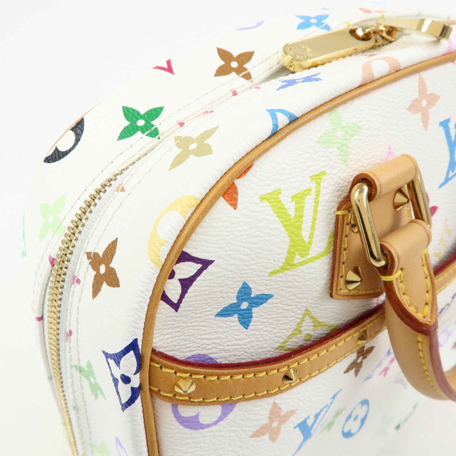 Louis Vuitton Monogram Multicolor Trouville Hand Bag Blanc M92663