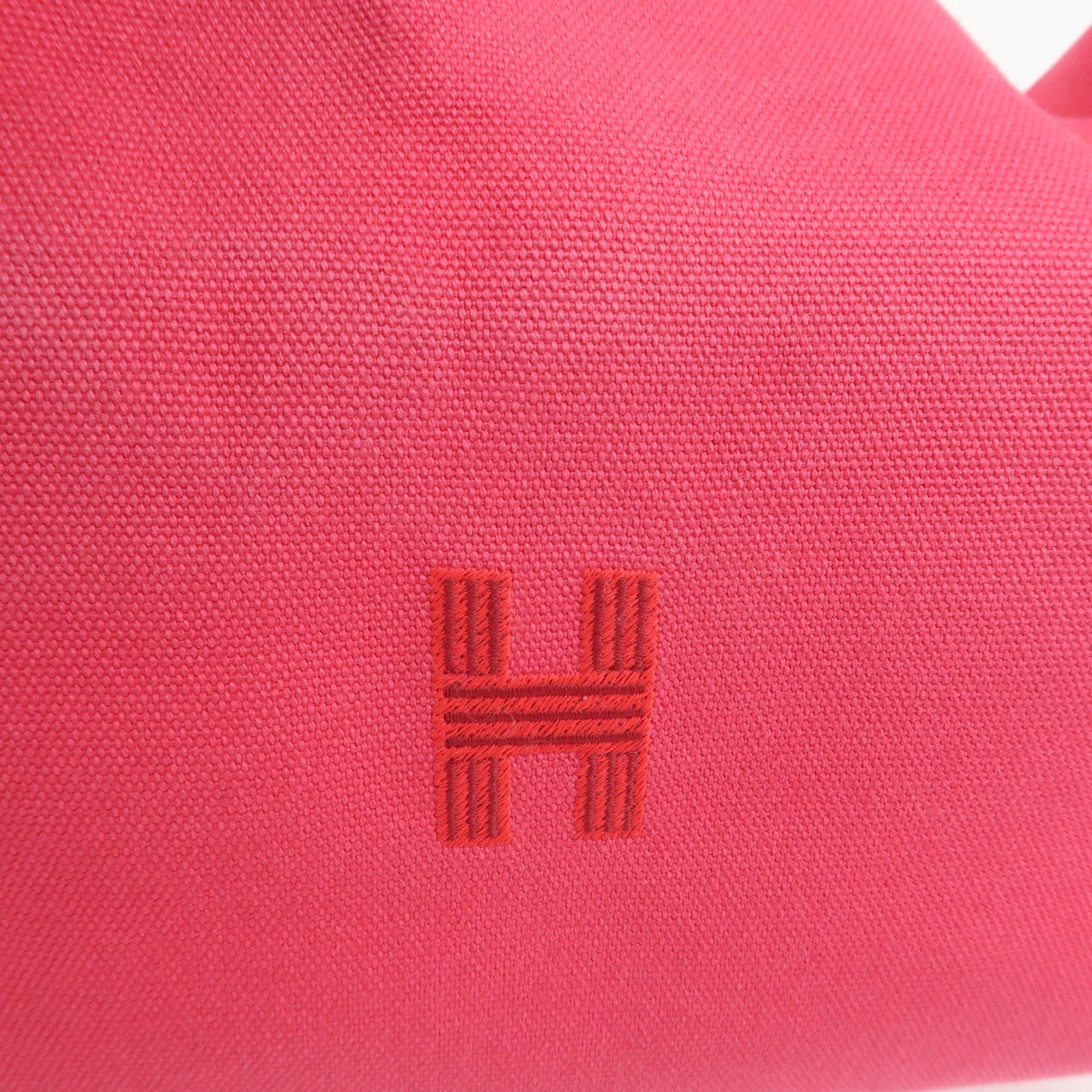 HERMES Brides A Brac GM Pouch Hand Bag Vanity Bag Toile H Pink