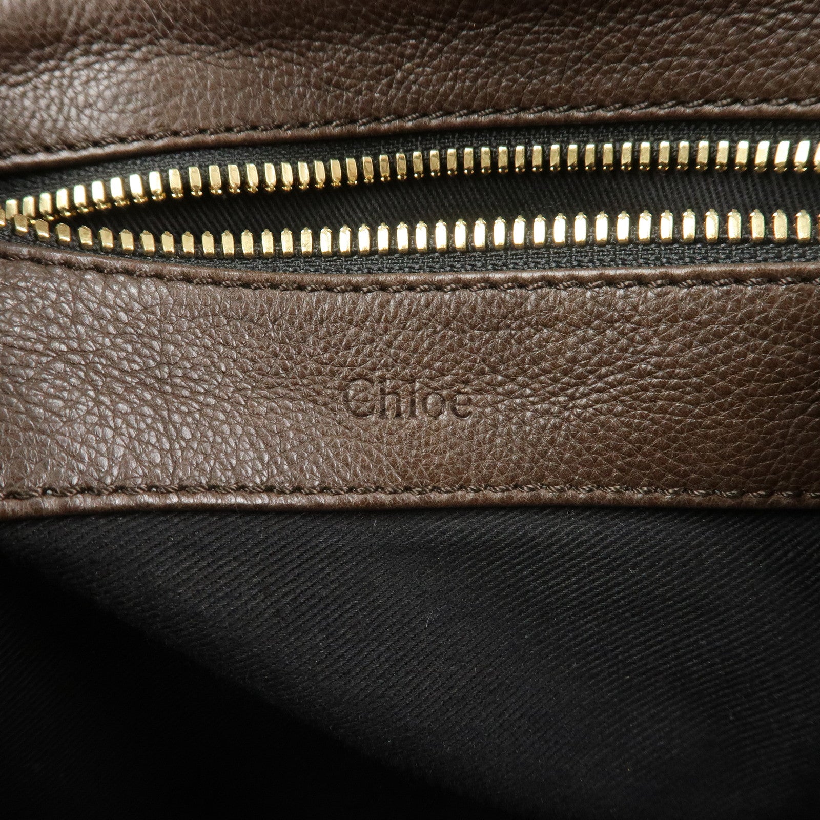 Chloe Marcie Leather 2Way Bag Shoulder Hand Bag Brown 03.10.662