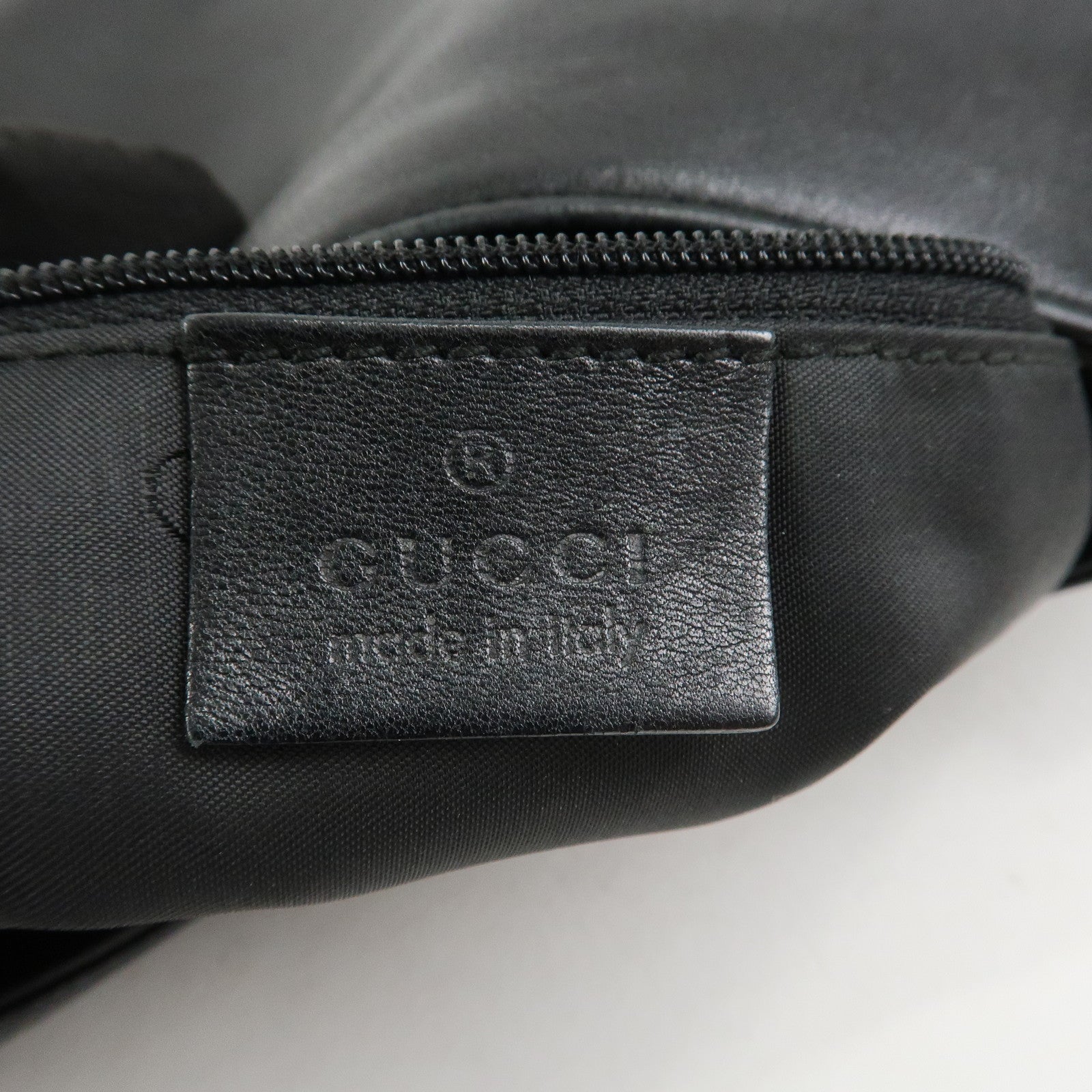 GUCCI Bamboo Leather Shoulder Bag Hand Bag Black 001・3244