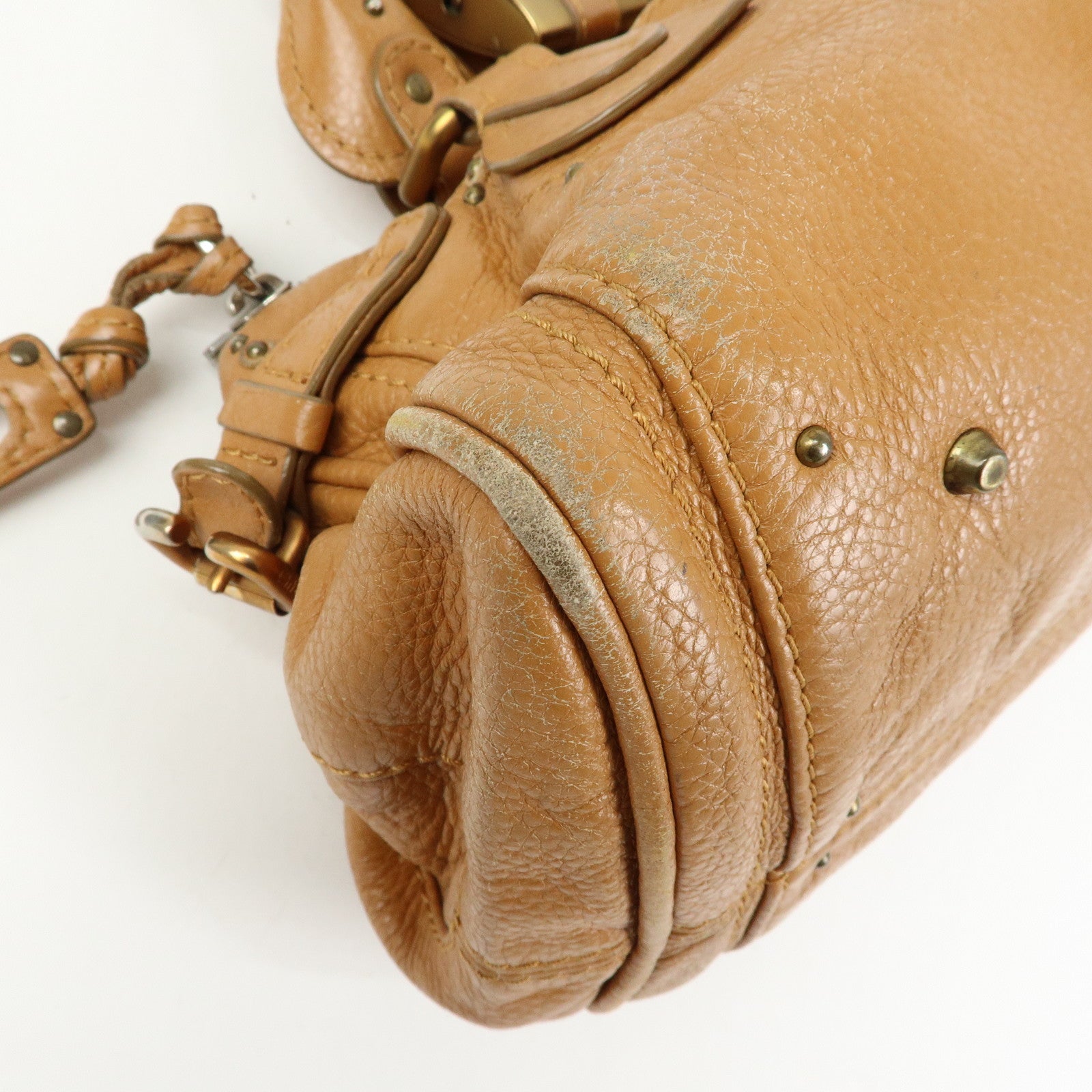 Chloe Paddington Medium Leather Hand Bag Shoulder Bag Brown