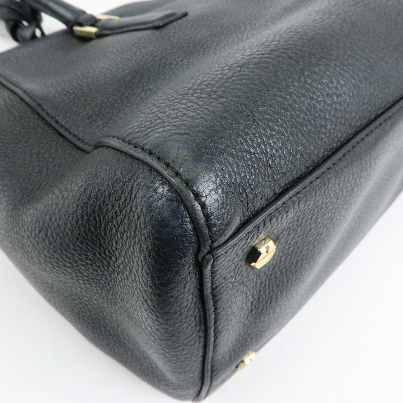 TORY BURCH Double T Leather 2Way Bag Shoulder Hand Bag Black