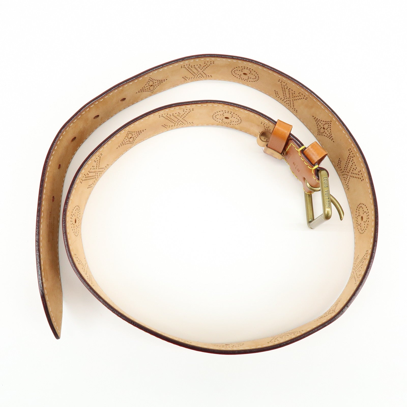 Louis Vuitton Monogram Ceinture Perforee Belt 90/36 Brown M6939