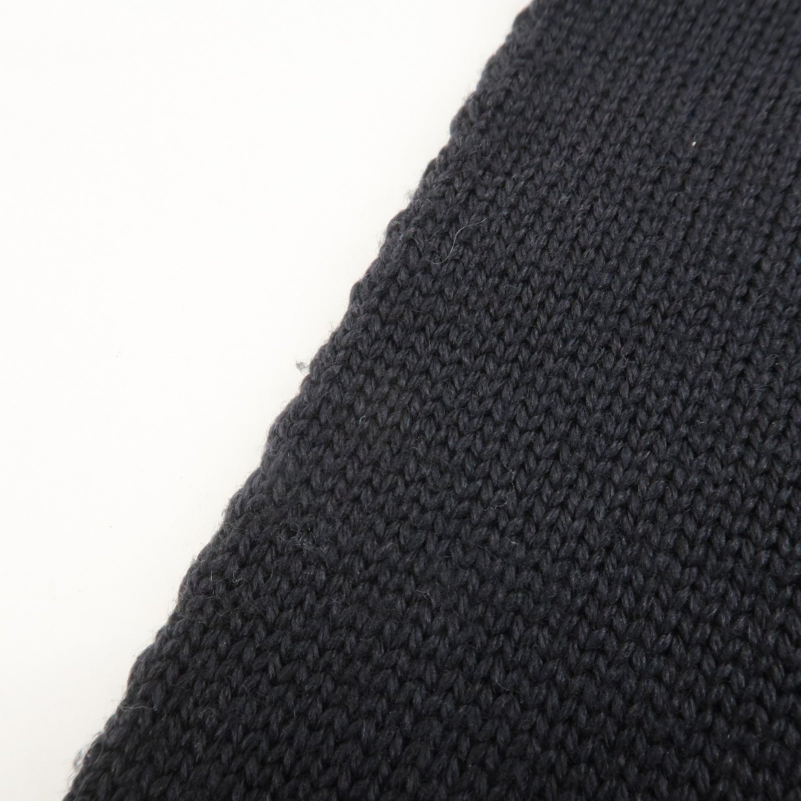 CHANEL COCO Mark Cashmere Wool Silk Scarf Black Brown