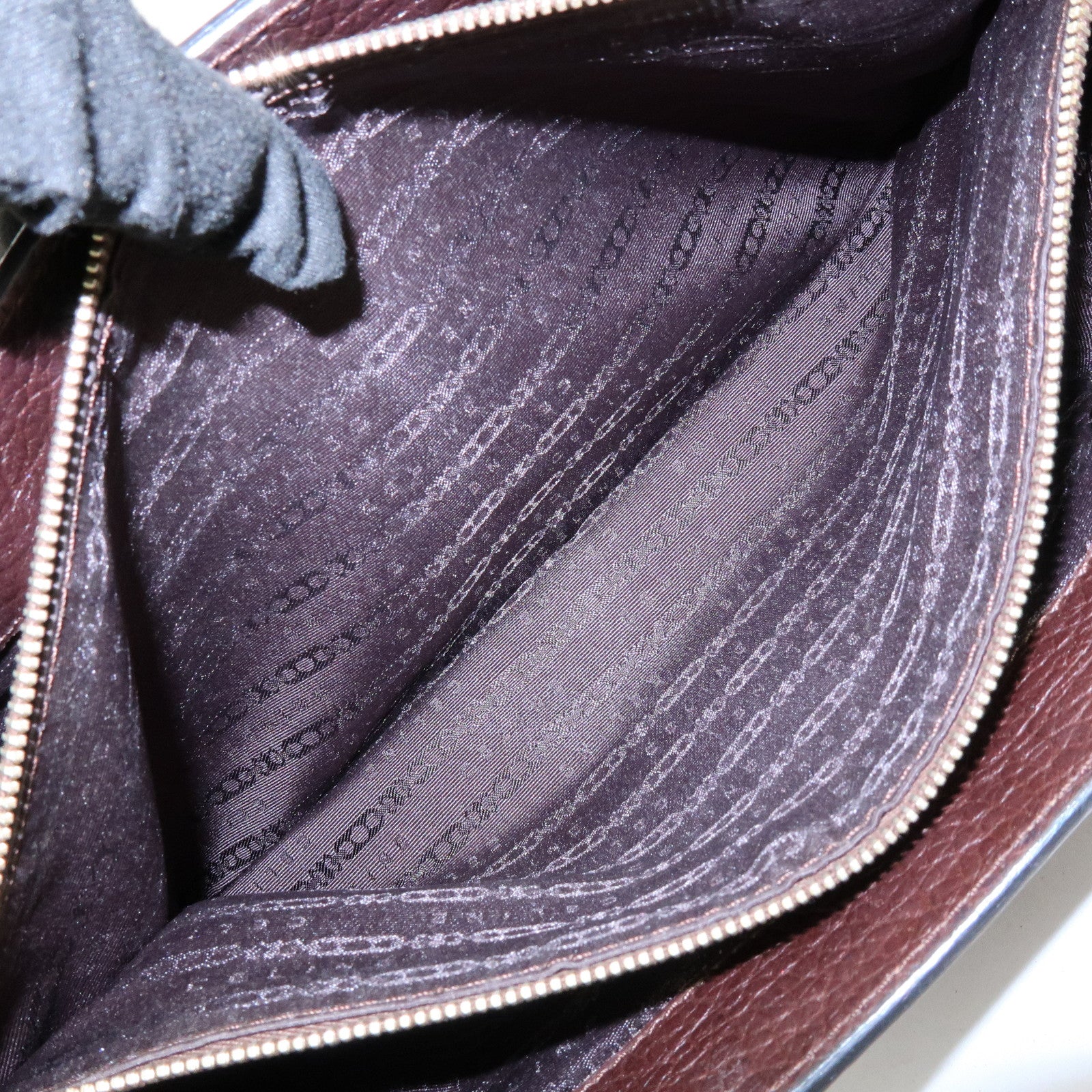 CELINE Macadam Leather Boogie Bag Hand Bag Burgundy