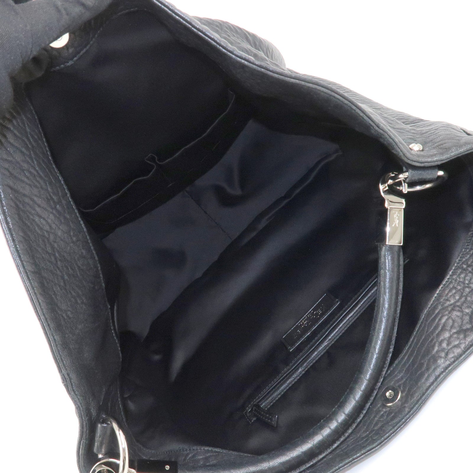 SAINT LAURENT PARIS Leather Shoulder Bag Hand Bag Black 228840