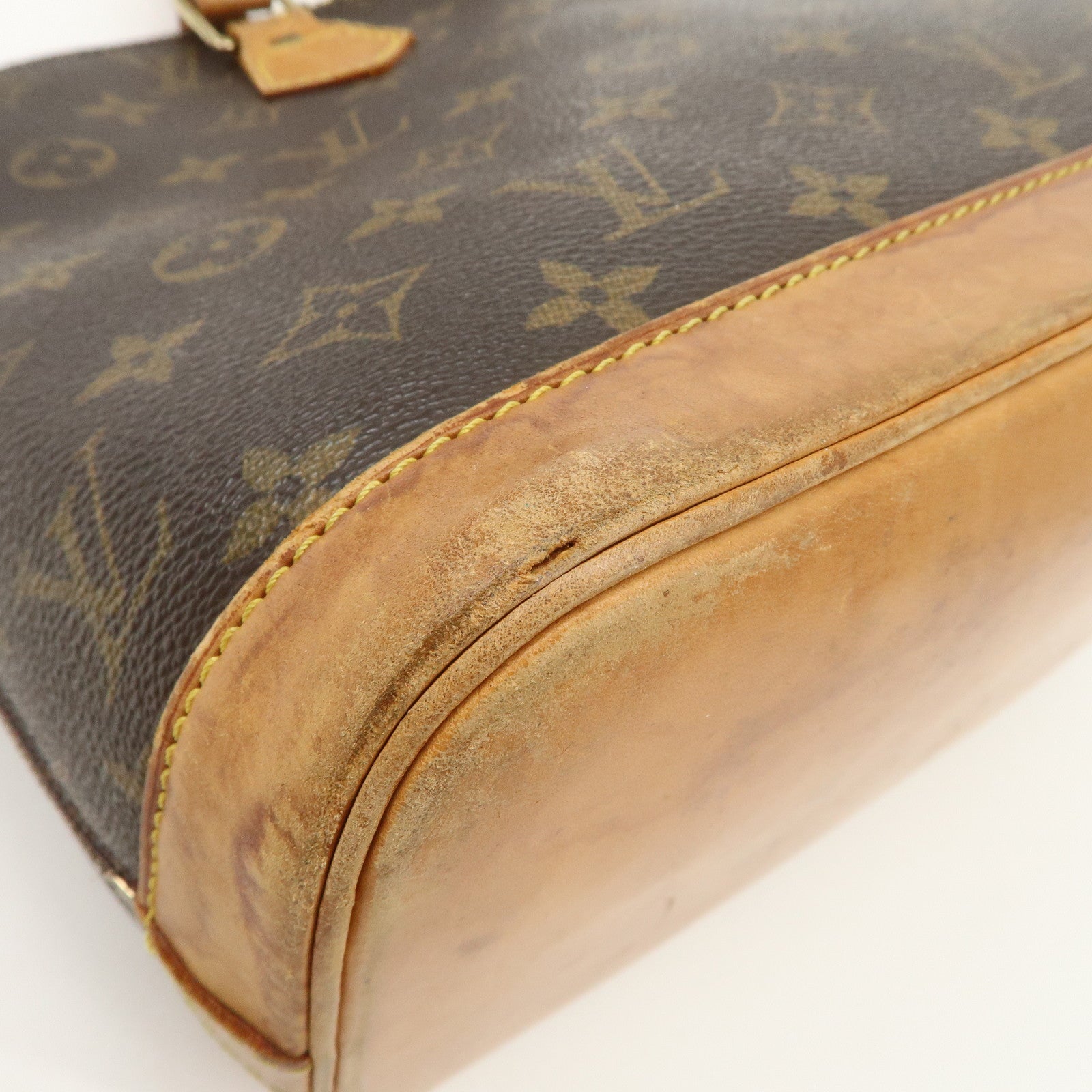 Louis Vuitton Monogram Alma Hand Bag Brown M51130 Used