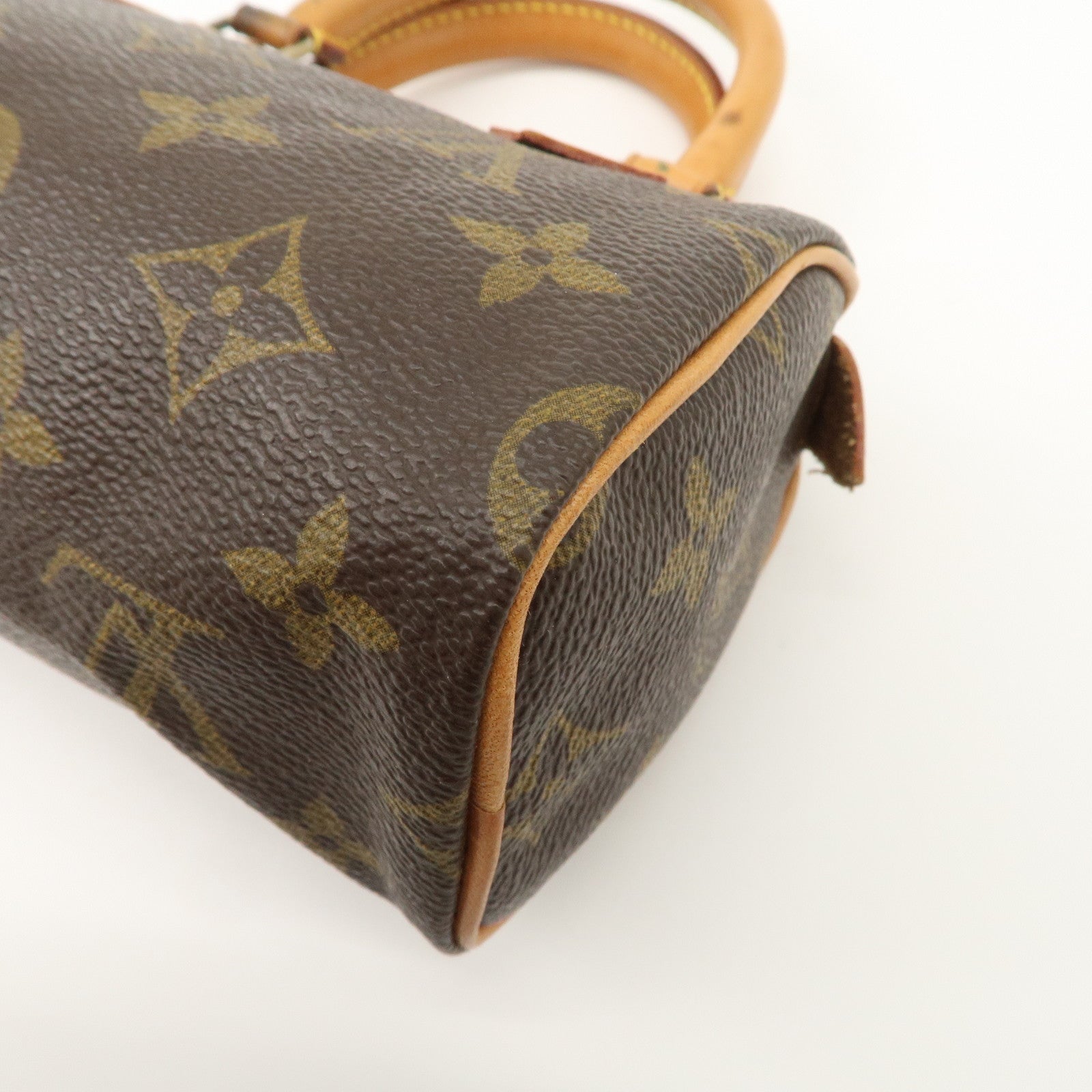 Louis Vuitton Monogram Mini Speedy Hand Bag & Strap TH0955 J00145 Used