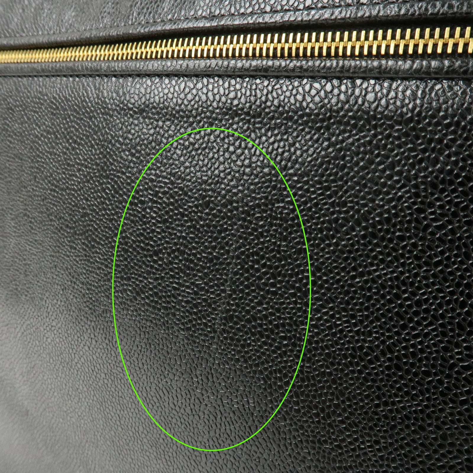 CHANEL COCO Mark Caviarskin Chain Shoulder Bag Black A10492