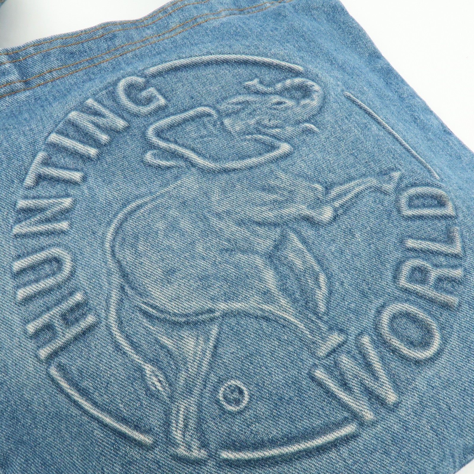 HUNTING WORLD Denim Tote Bag Hand Bag Blue