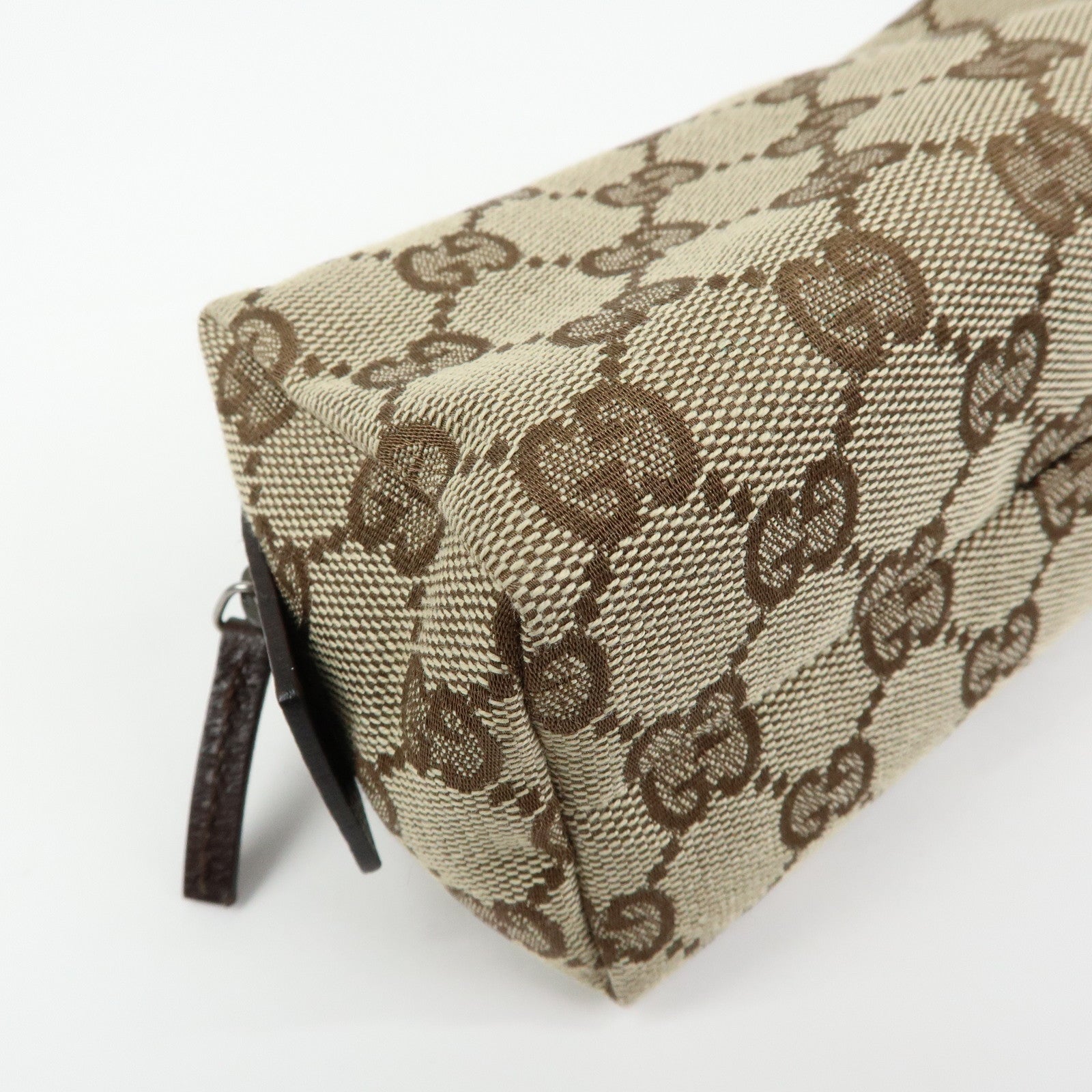 GUCCI GG Canvas Pouch Cosmetic Pouch Beige Brown 29596