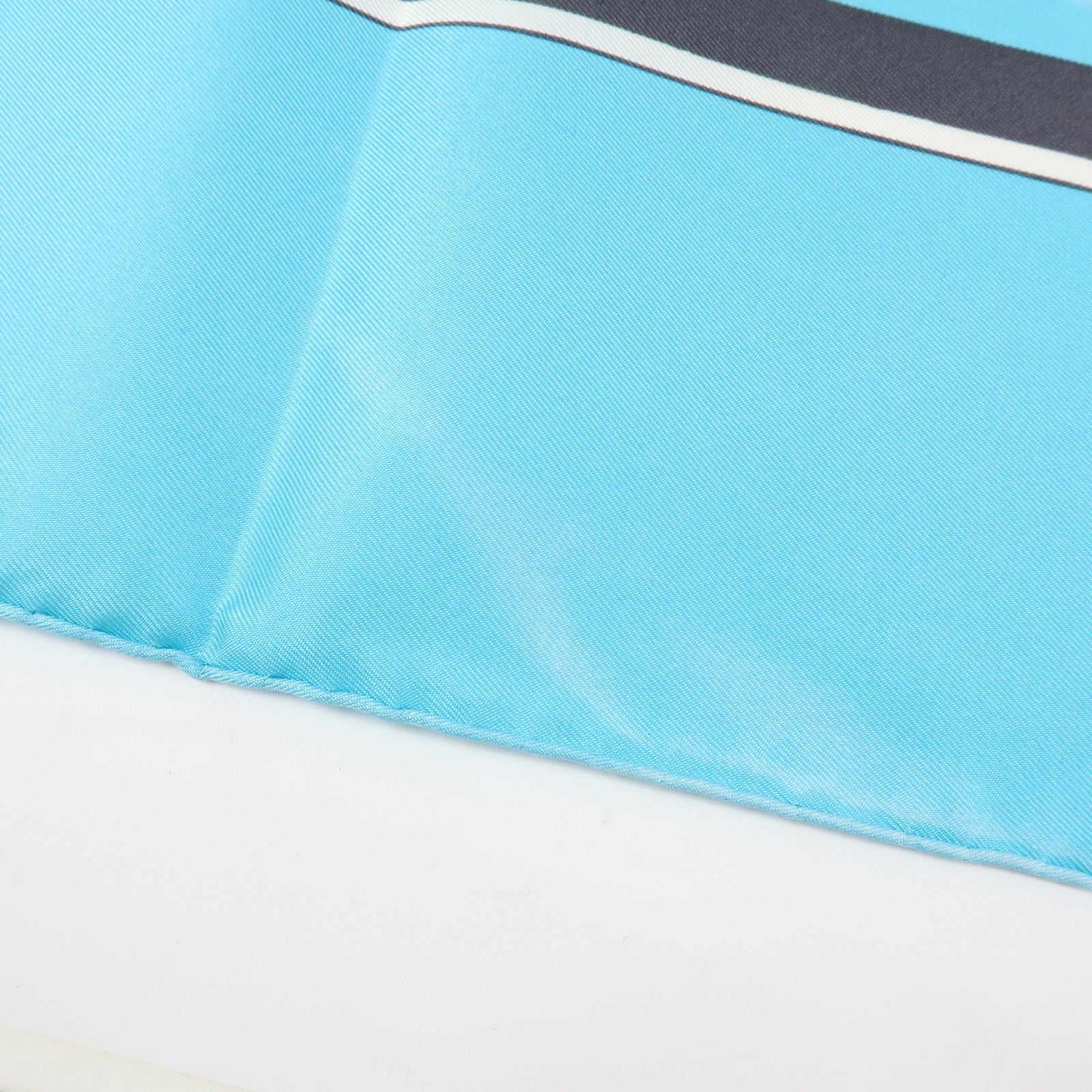 HERMES Carre 90 silk 100% Scarf Ex-Libris light Blue