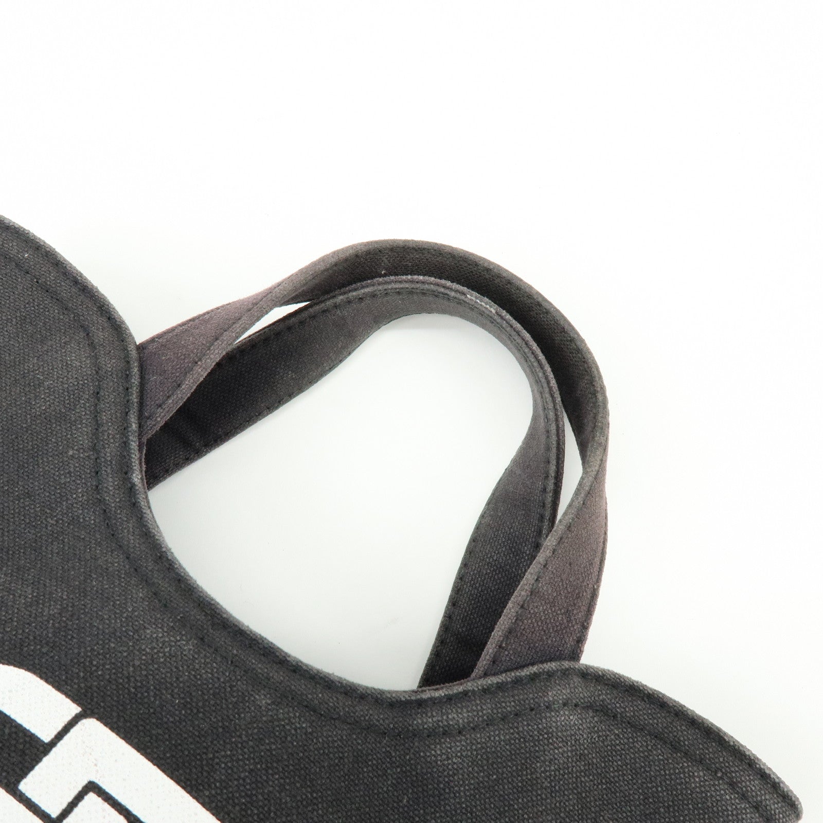 BALENCIAGA WAVE XS Canvas Hand Bag Mini Tote Bag Black 619979