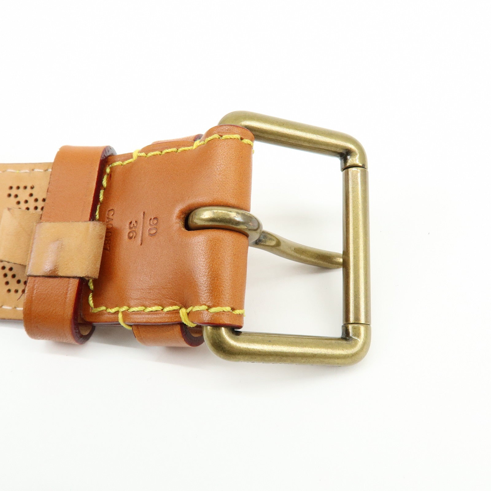 Louis Vuitton Monogram Ceinture Perforee Belt 90/36 Brown M6939