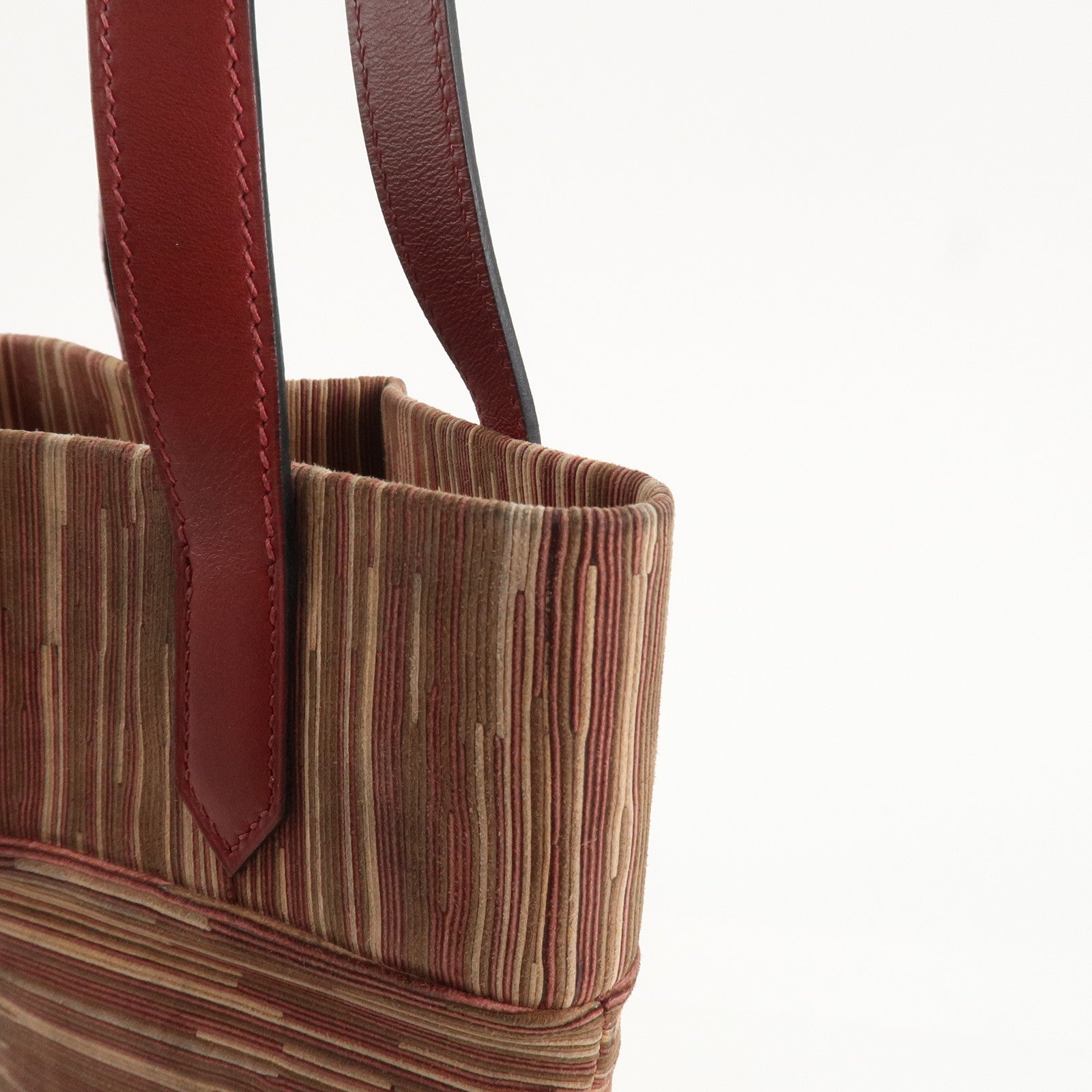 HERMES Leather Vibrato Jules Hand Bag F Engraved Multicolor Used