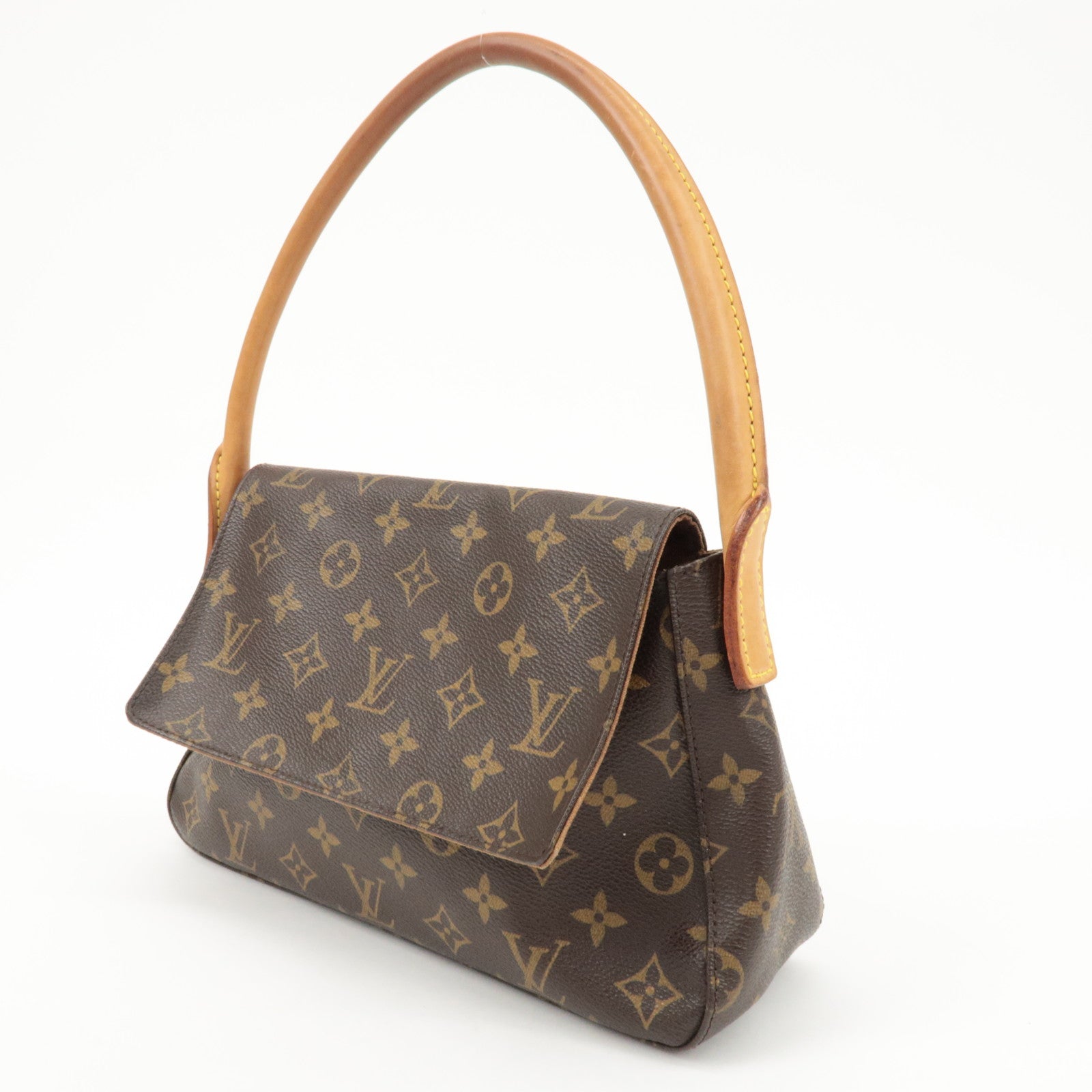 Louis Vuitton Monogram Mini Looping Shoulder Bag Brown M51147 Used