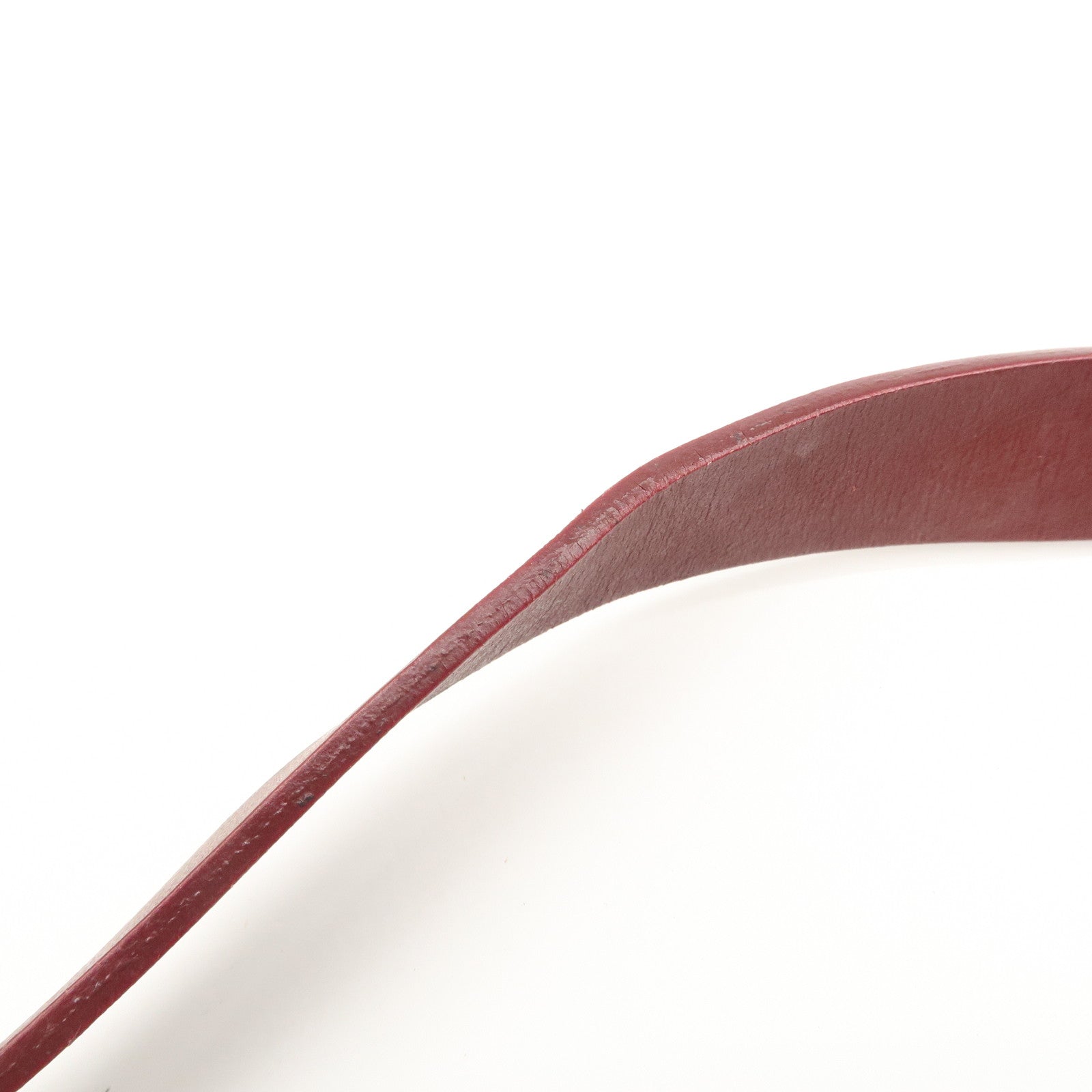 FENDI Zucchino Leather Canvas Shoulder Bag Hand Bag Red Used