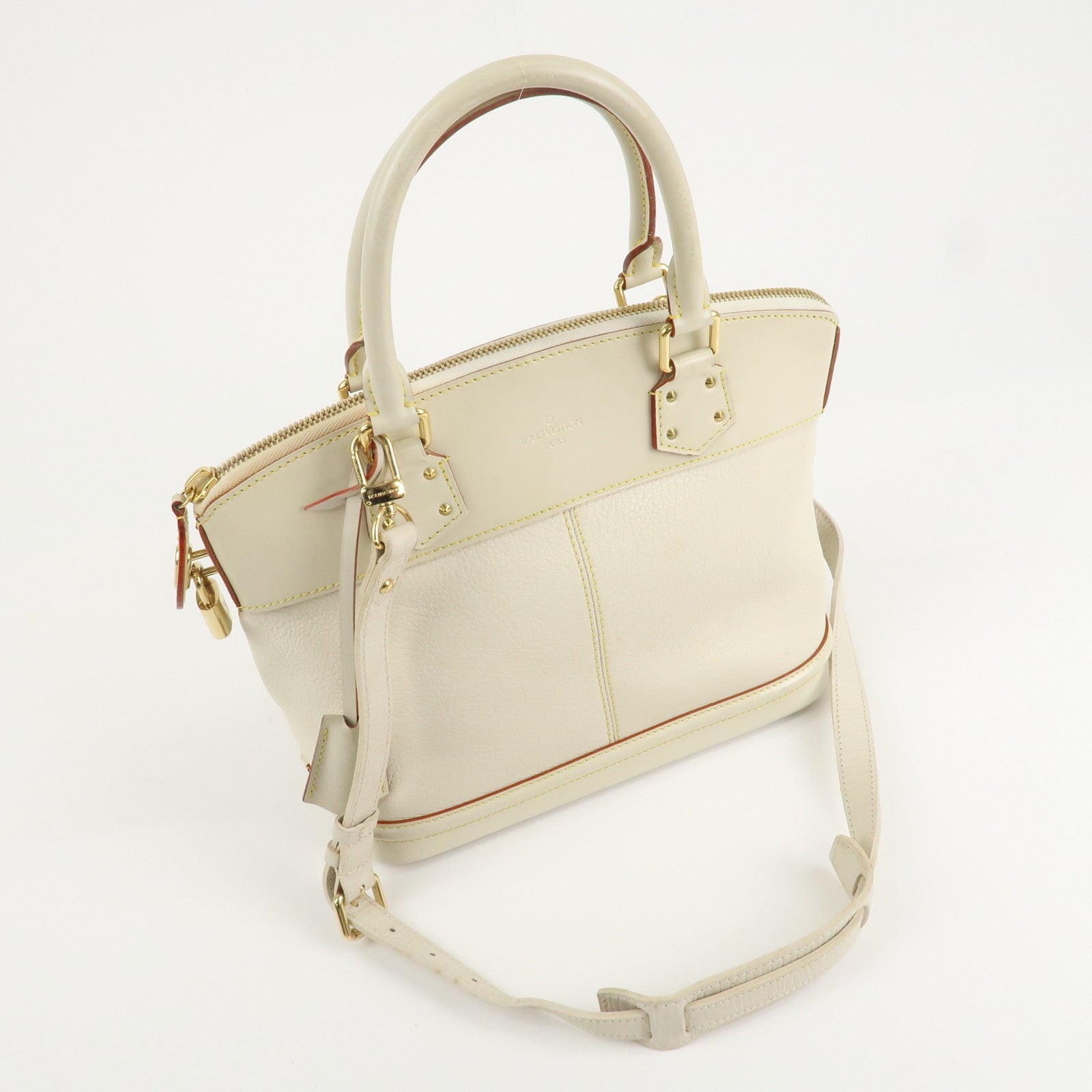 Louis Vuitton Suhari Lockit PM 2Way Hand Shoulder Bag Blanc M91887 Used