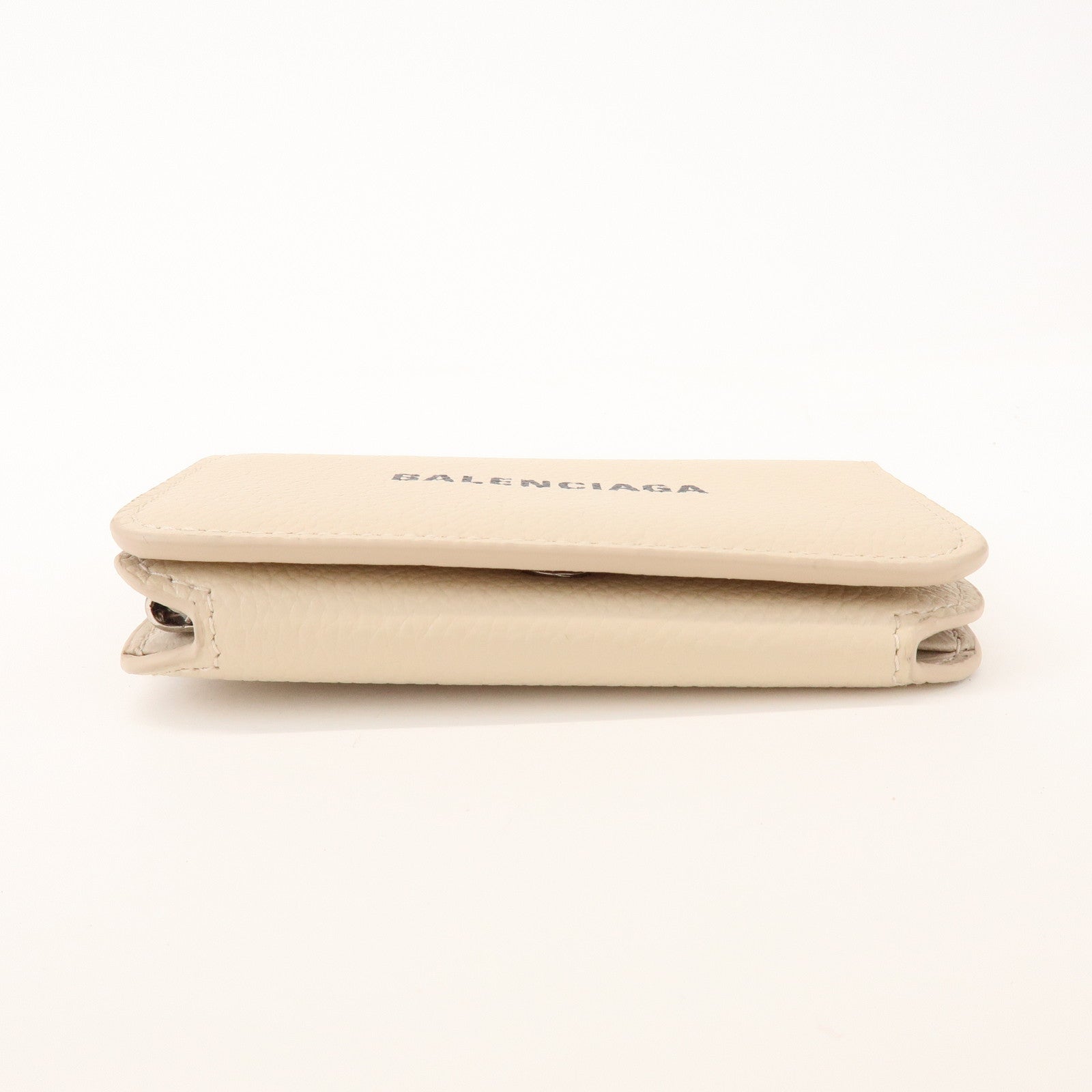 BALENCIAGA CASH Leather 6 Rings Key Case Key Holder Beige